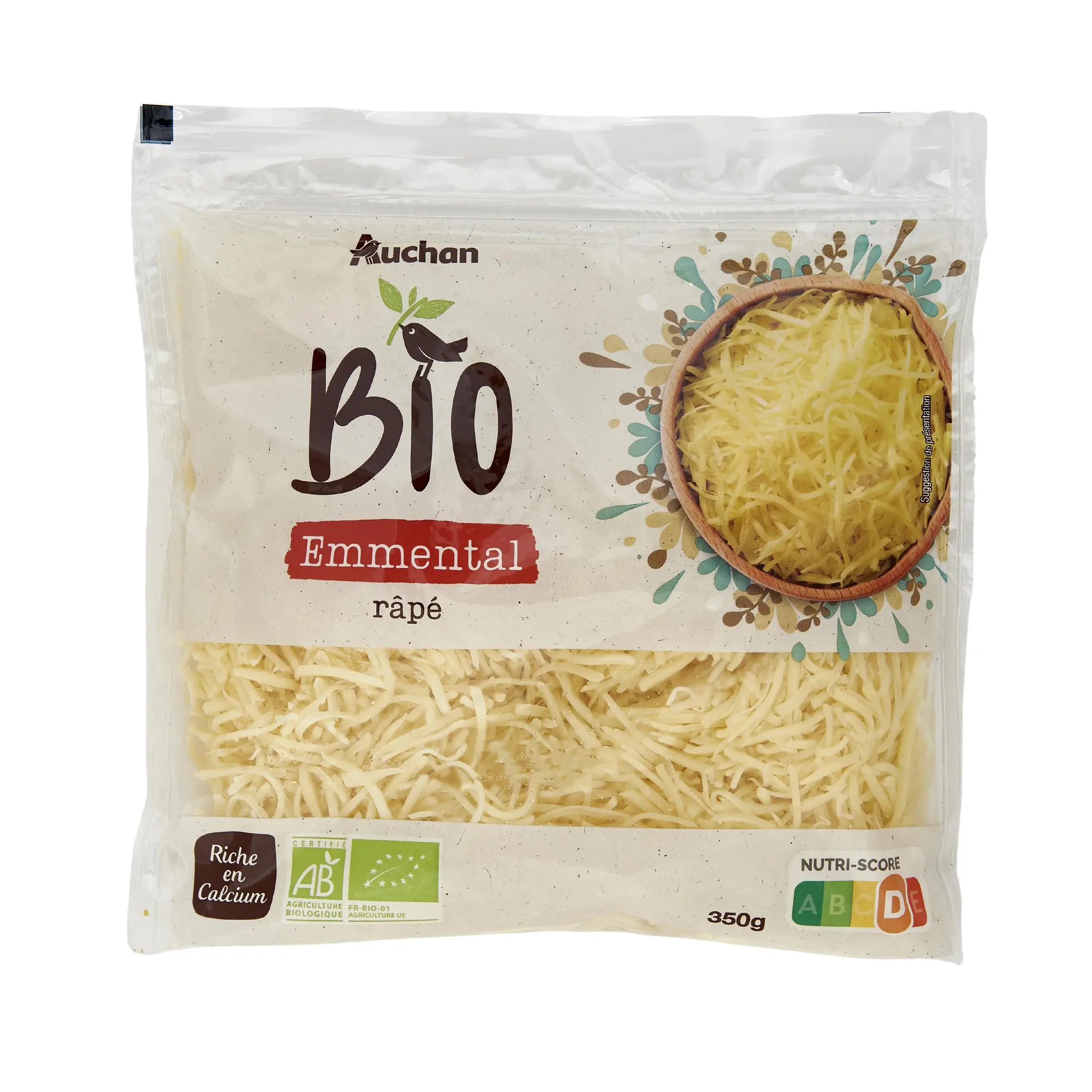 AUCHAN BIO Emmental rapé