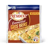 PRESIDENT Emmental rapé gros brins au lait pasteurisé
