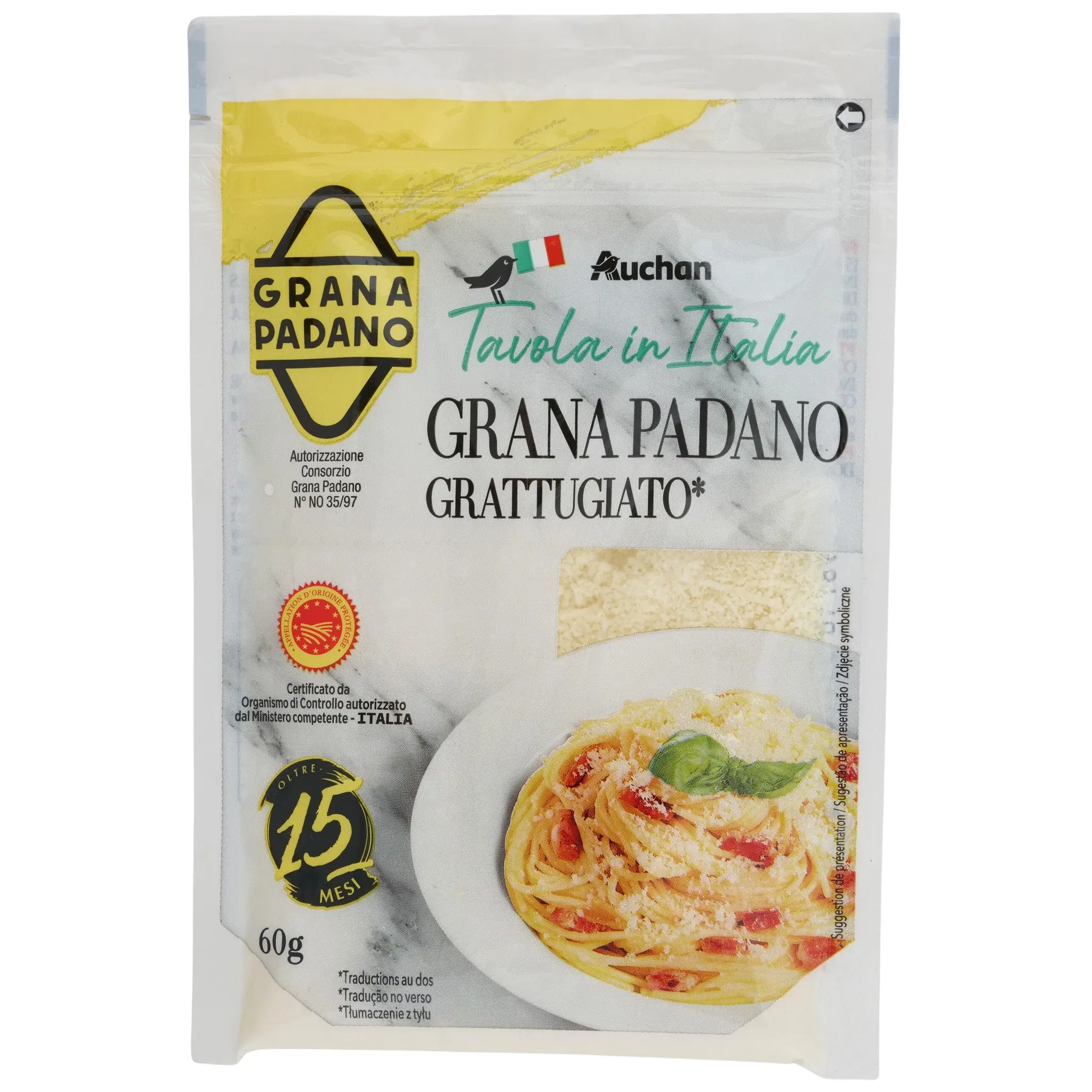AUCHAN TAVOLA IN ITALIA Grana Padano Grattugiato AOP