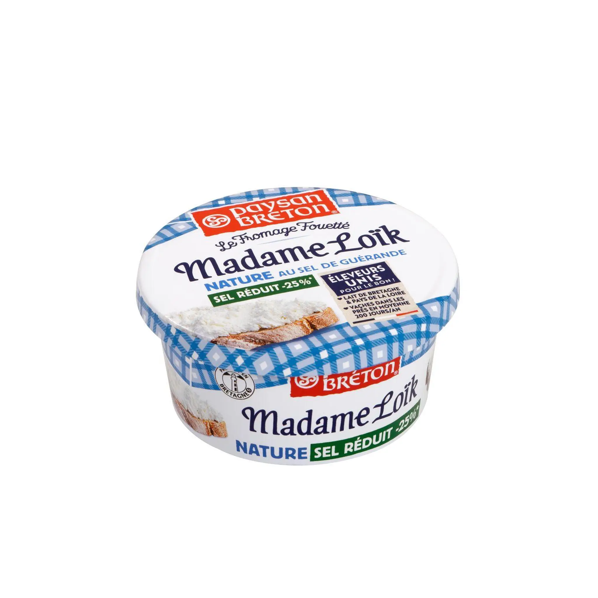 PAYSAN BRETON Madame Loïk Fromage fouetté nature réduit en sel