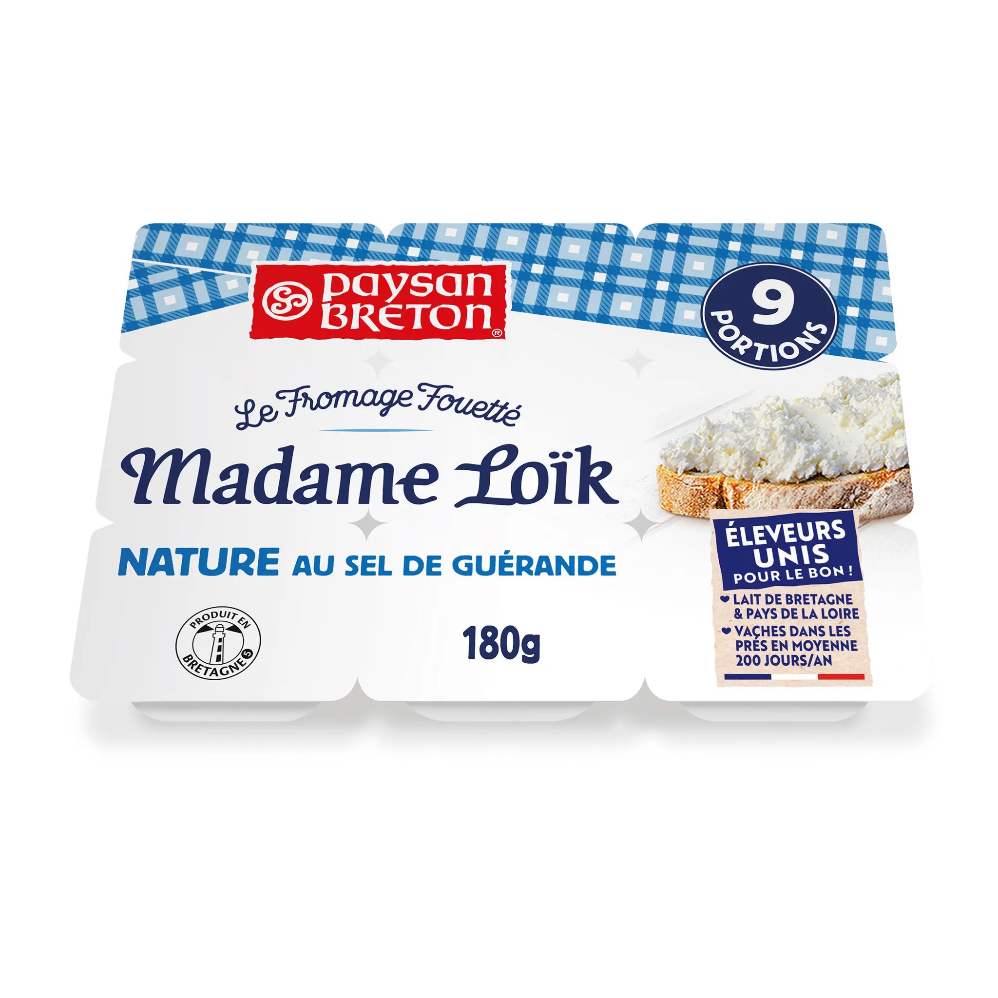 PAYSAN BRETON Fromage fouetté nature au sel de guérande