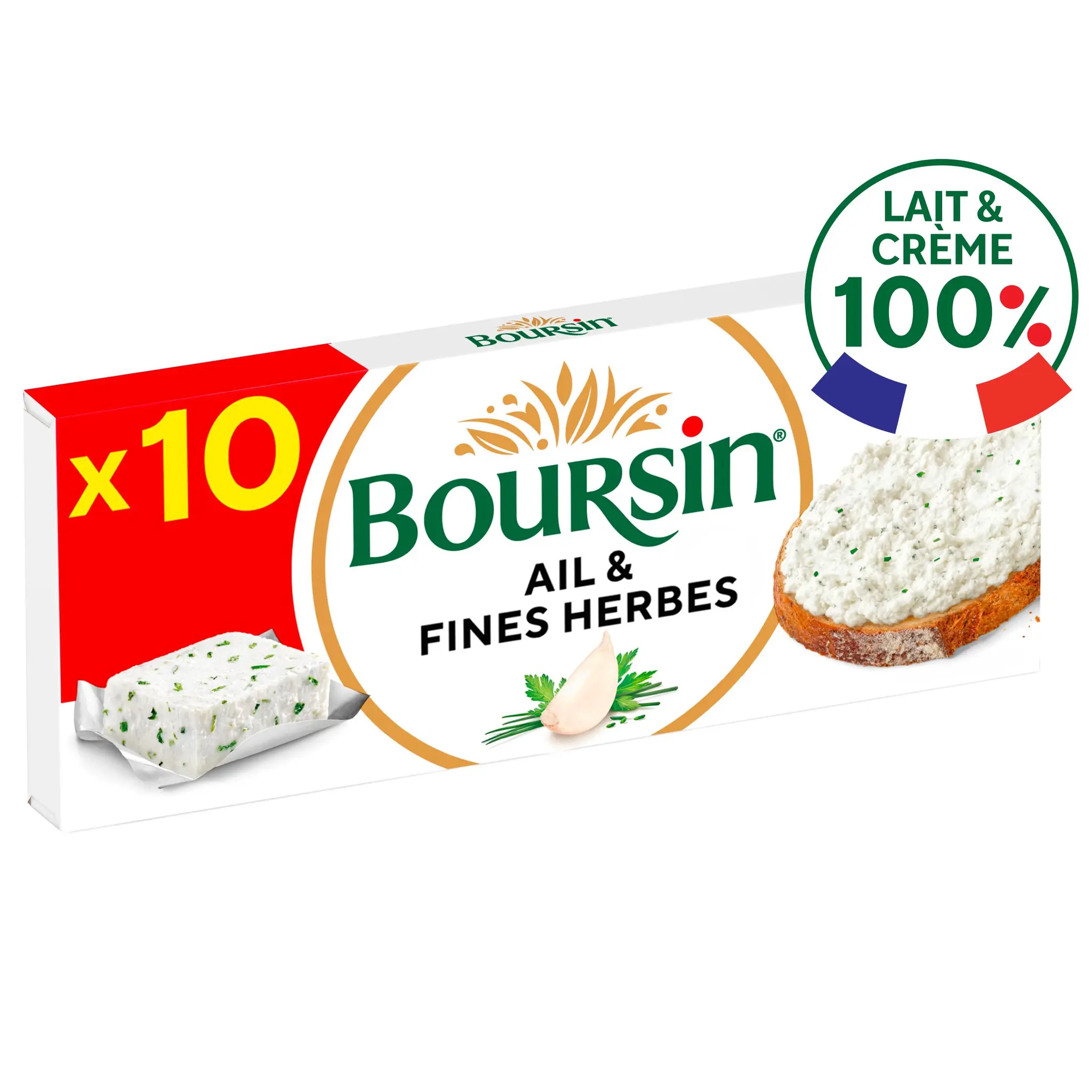 BOURSIN Fromage à tartiner à l'ail et aux fines herbes