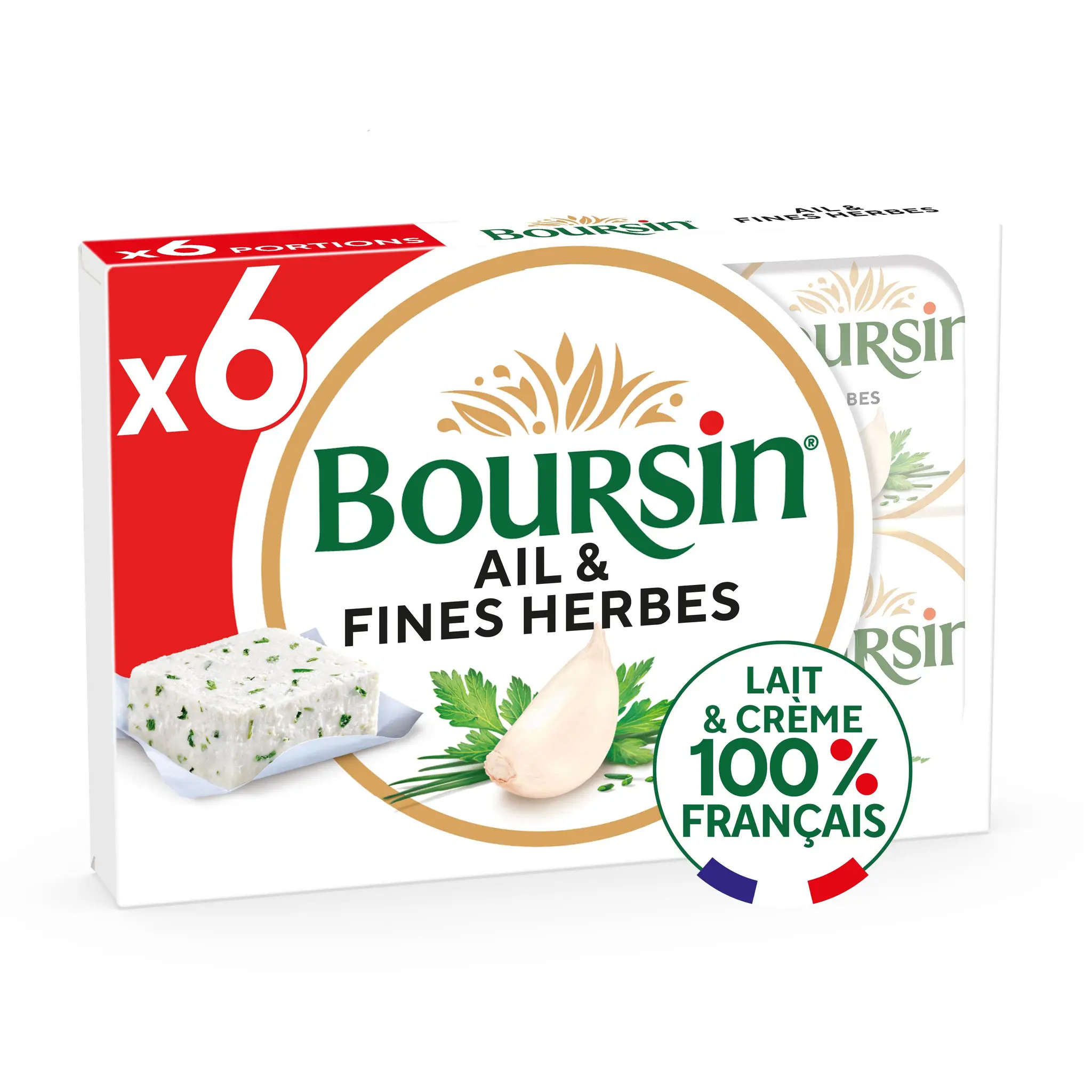 BOURSIN Fromage à tartiner à l'ail et aux fines herbes