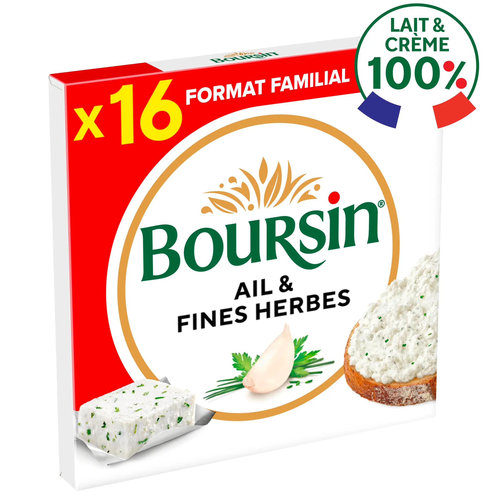 BOURSIN Fromage à tartiner à l'ail et aux fines herbes