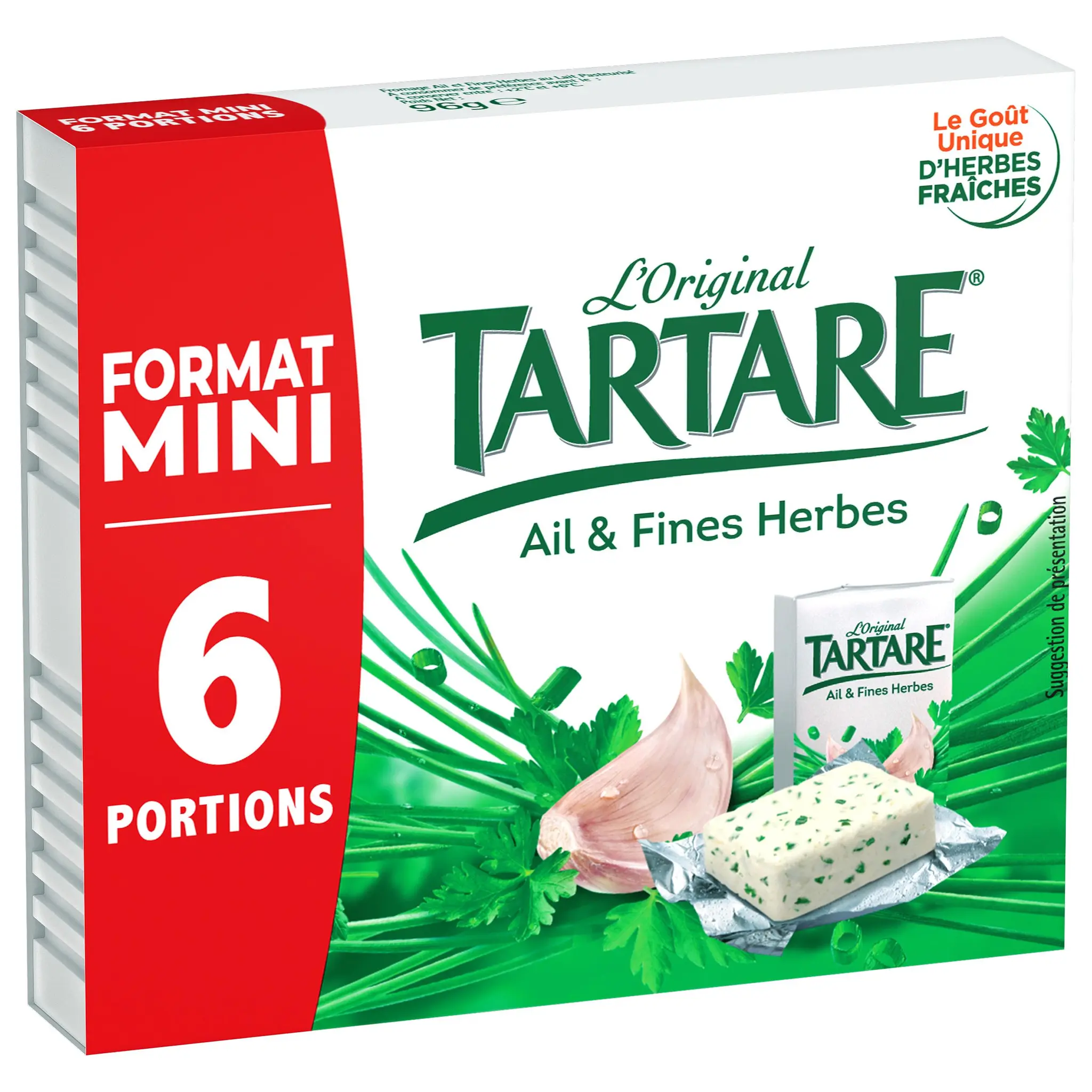 TARTARE Fromage frais à tartiner à l'ail et fines herbes