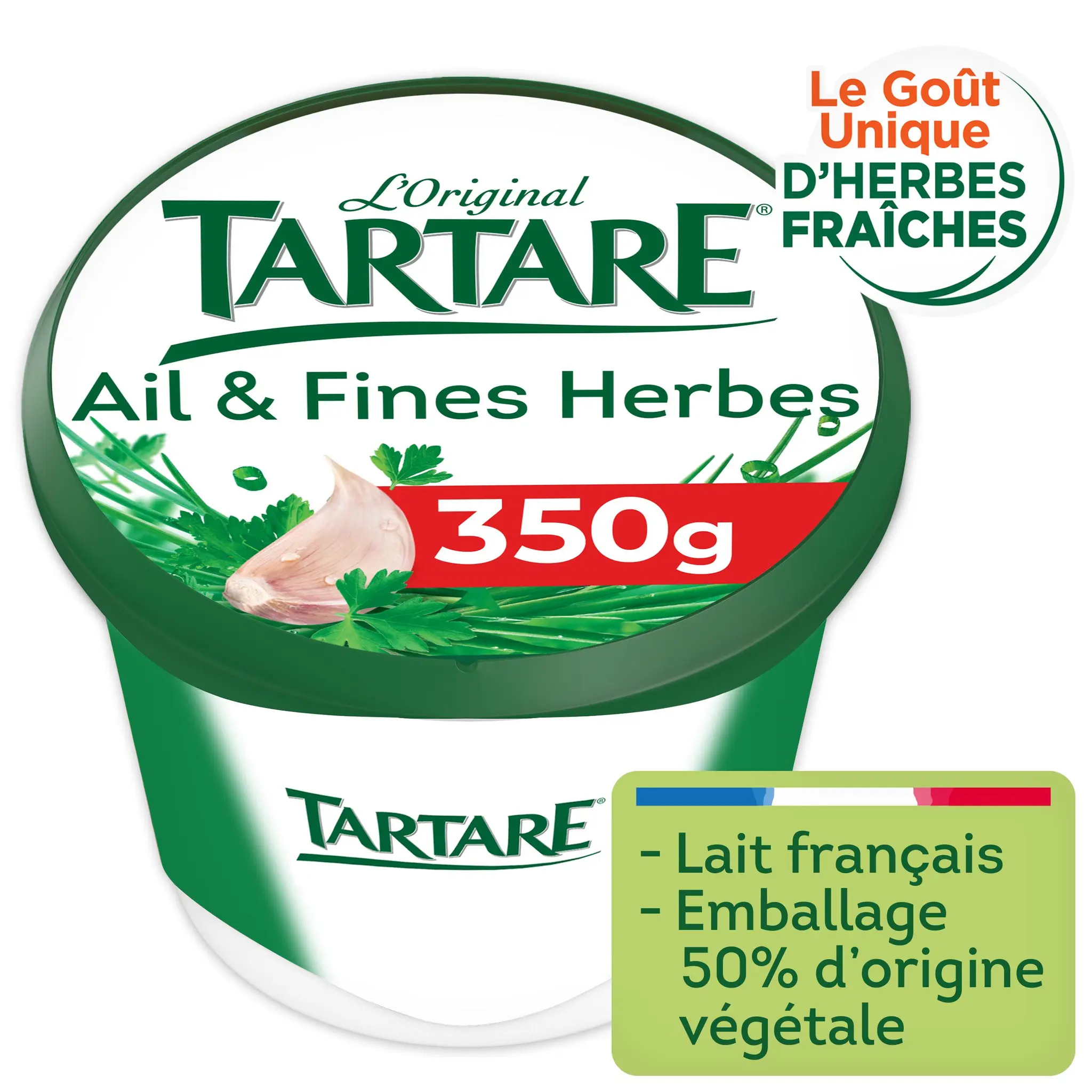 TARTARE Fromage frais au lait pasteurisé ail et fines herbes