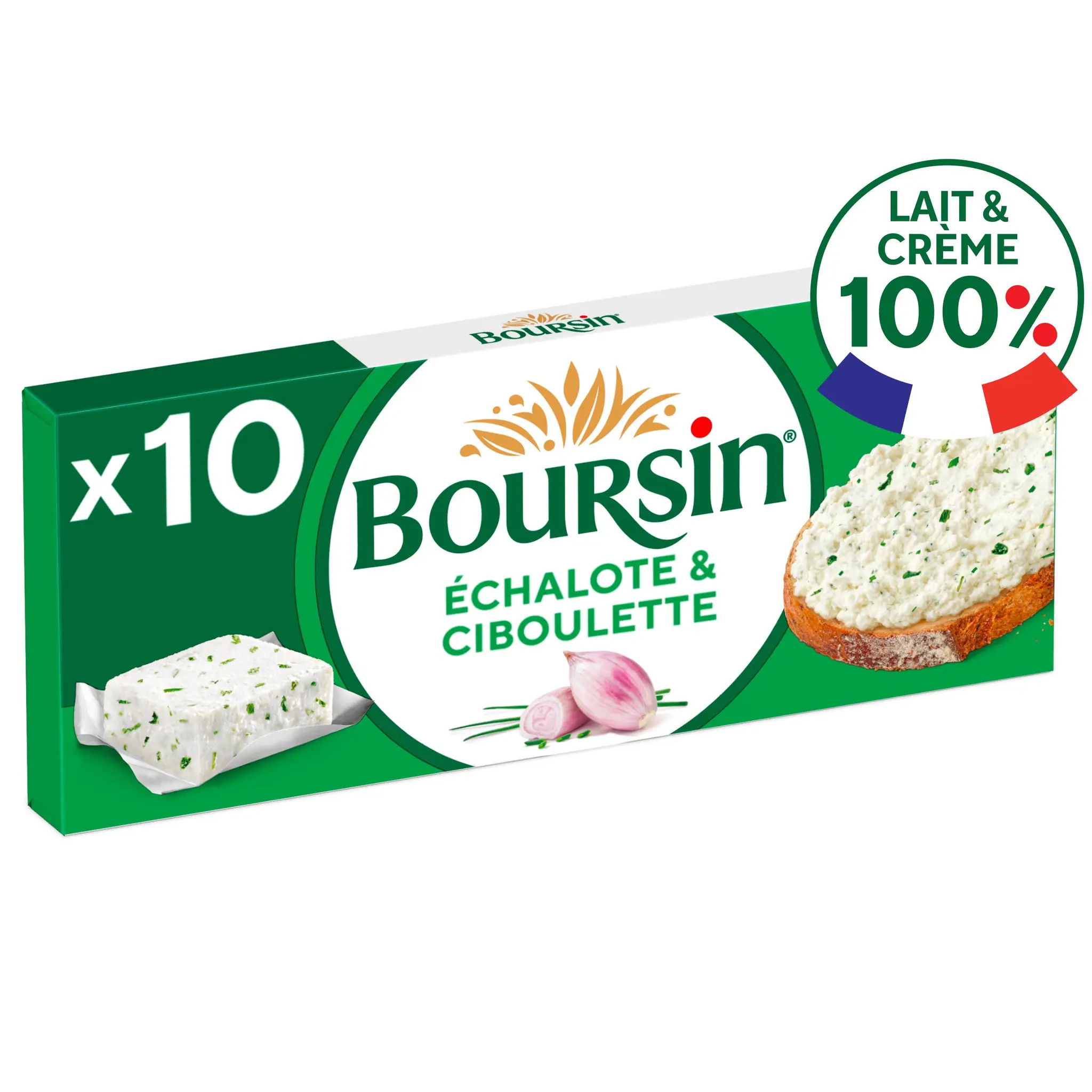 BOURSIN Fromage à tartiner à l'échalote et aux fines herbes