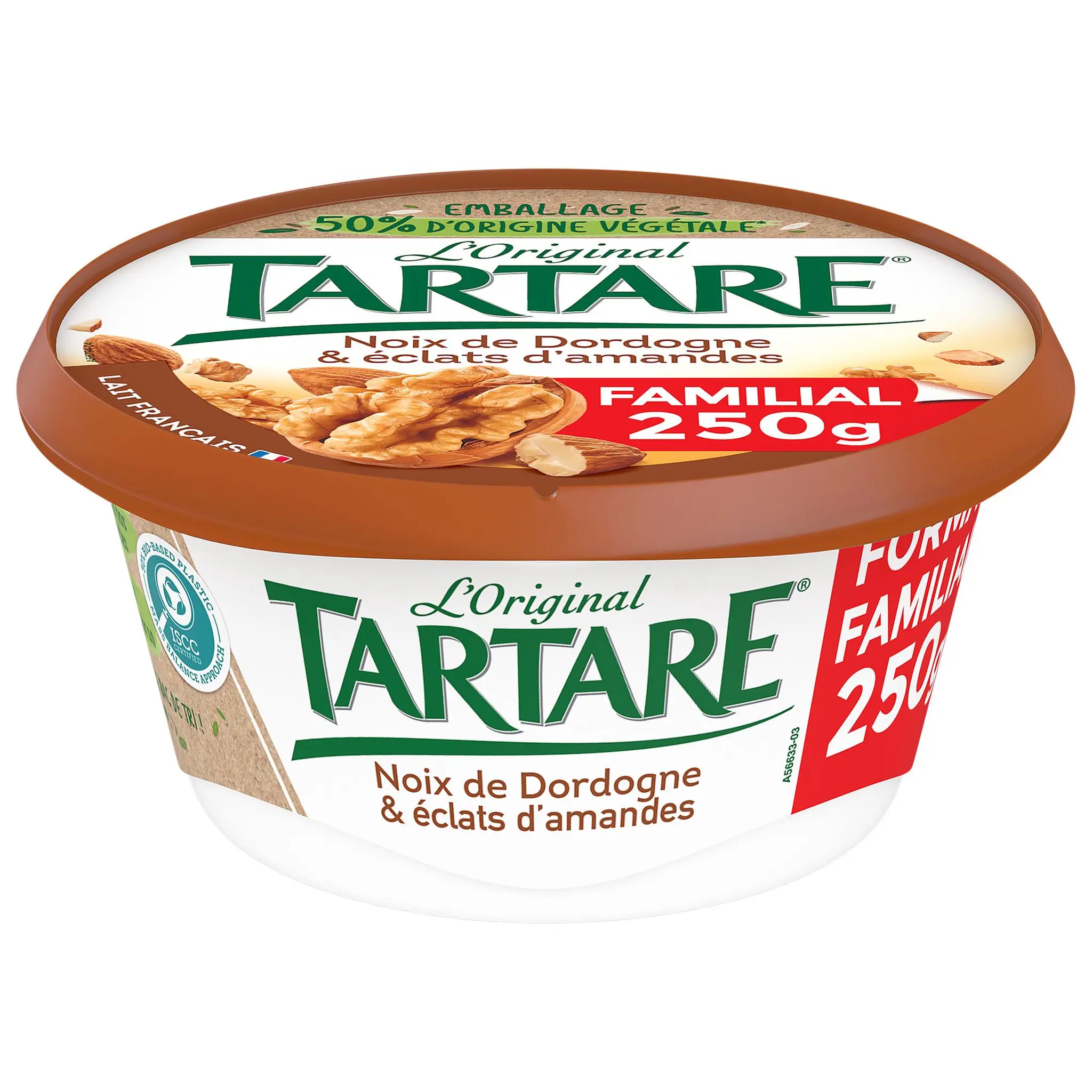 TARTARE Fromage frais à tartiner au noix de Dordogne & éclats d'amandes