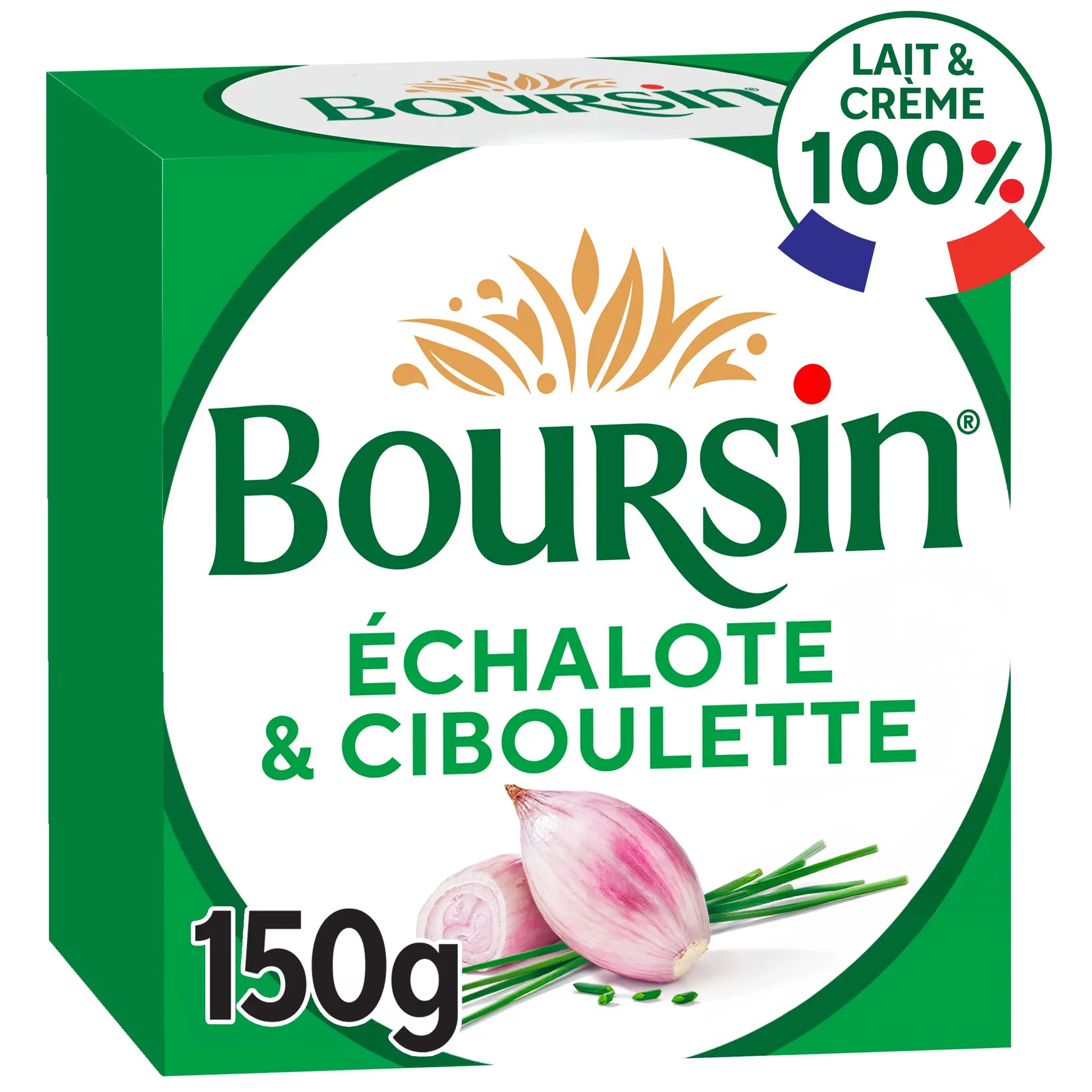 BOURSIN Fromage à tartiner à l'échalote et ciboulette