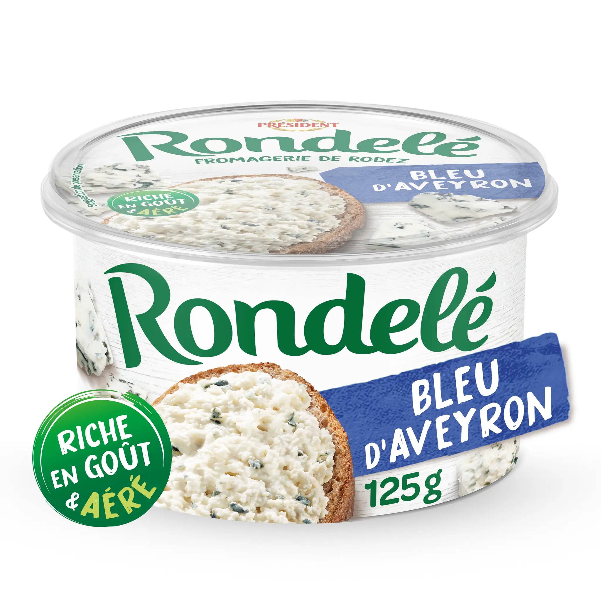 PRESIDENT Rondelé fromage à pâte persillée au bleu