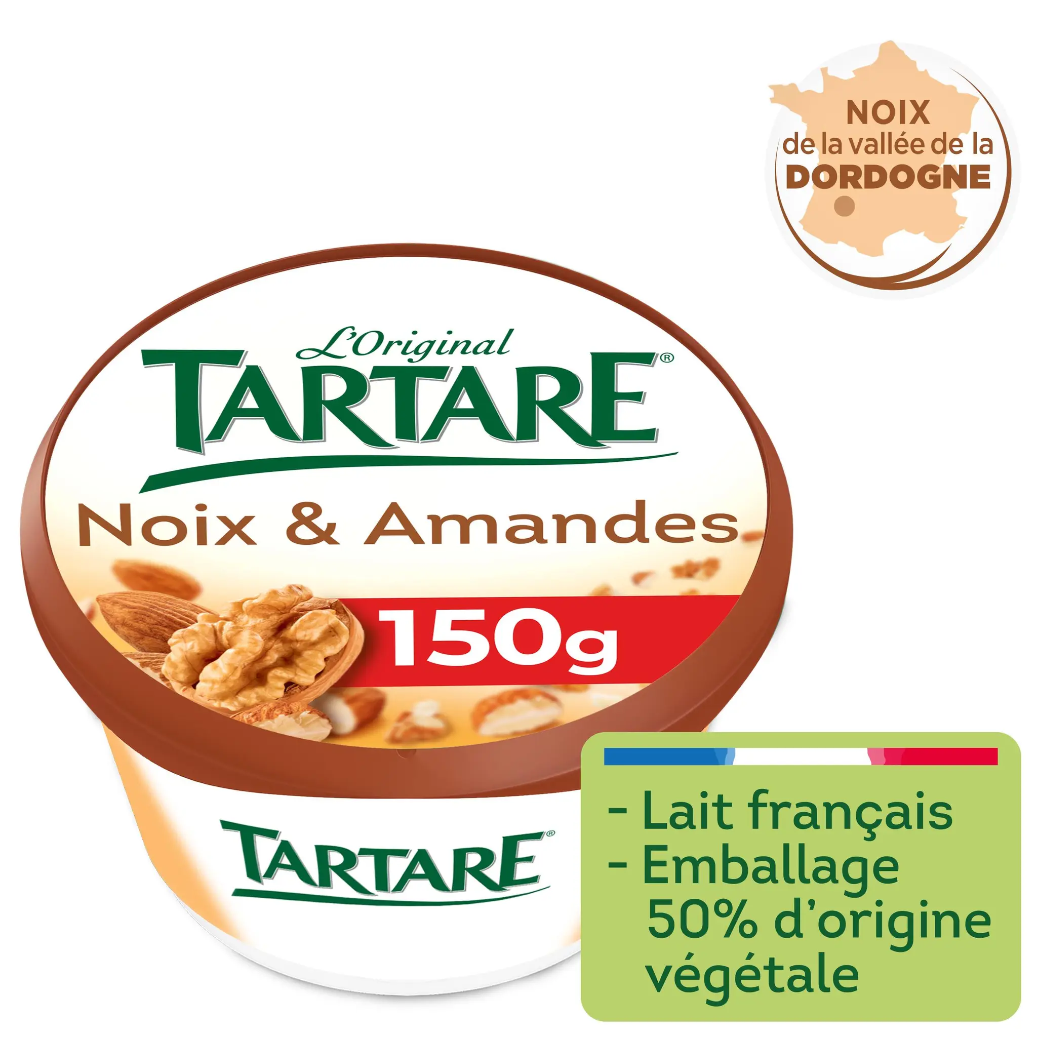 TARTARE Fromage frais à tartiner noix et amandes