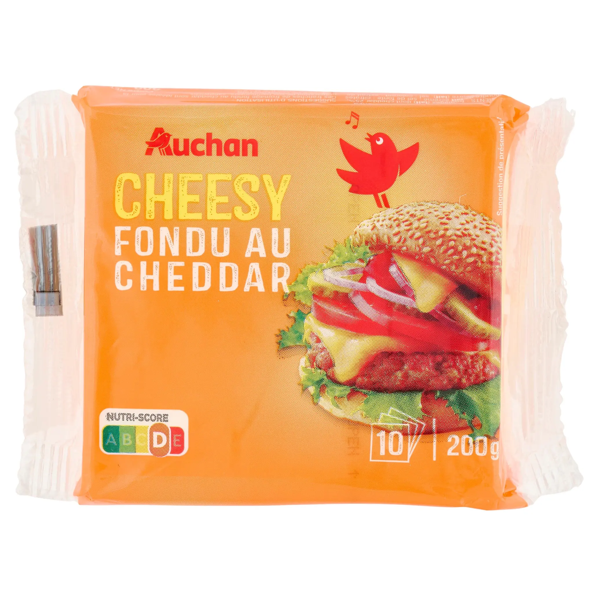 AUCHAN Cheeesy Cheddar en tranche x10
