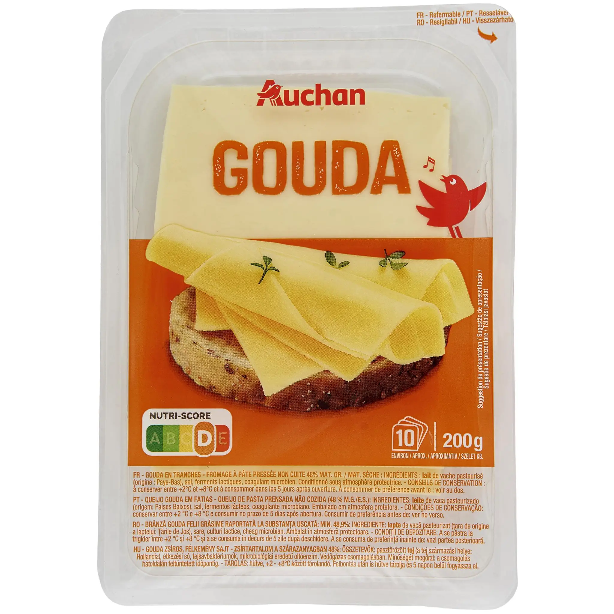 AUCHAN Gouda en tranche