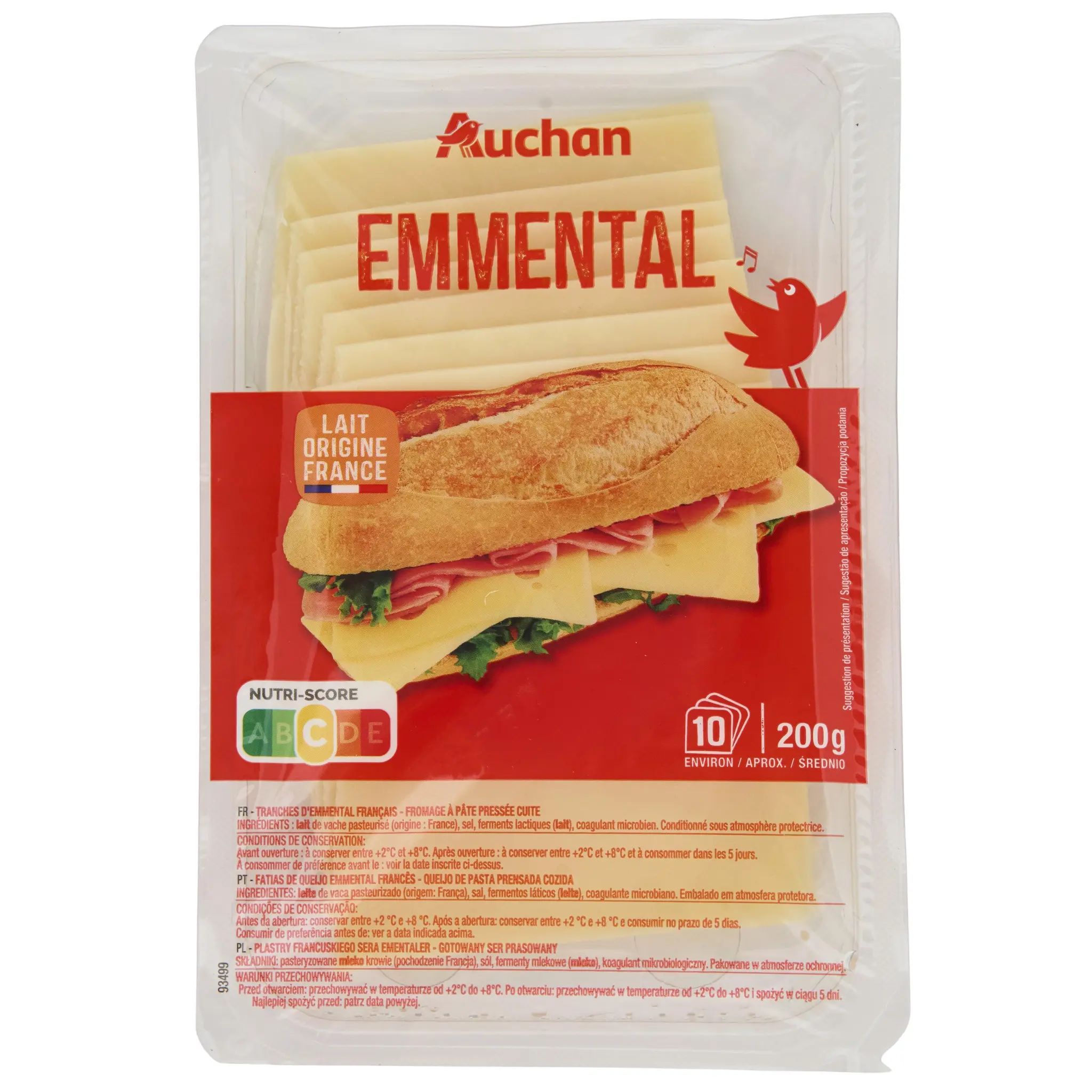 AUCHAN Emmental en tranche