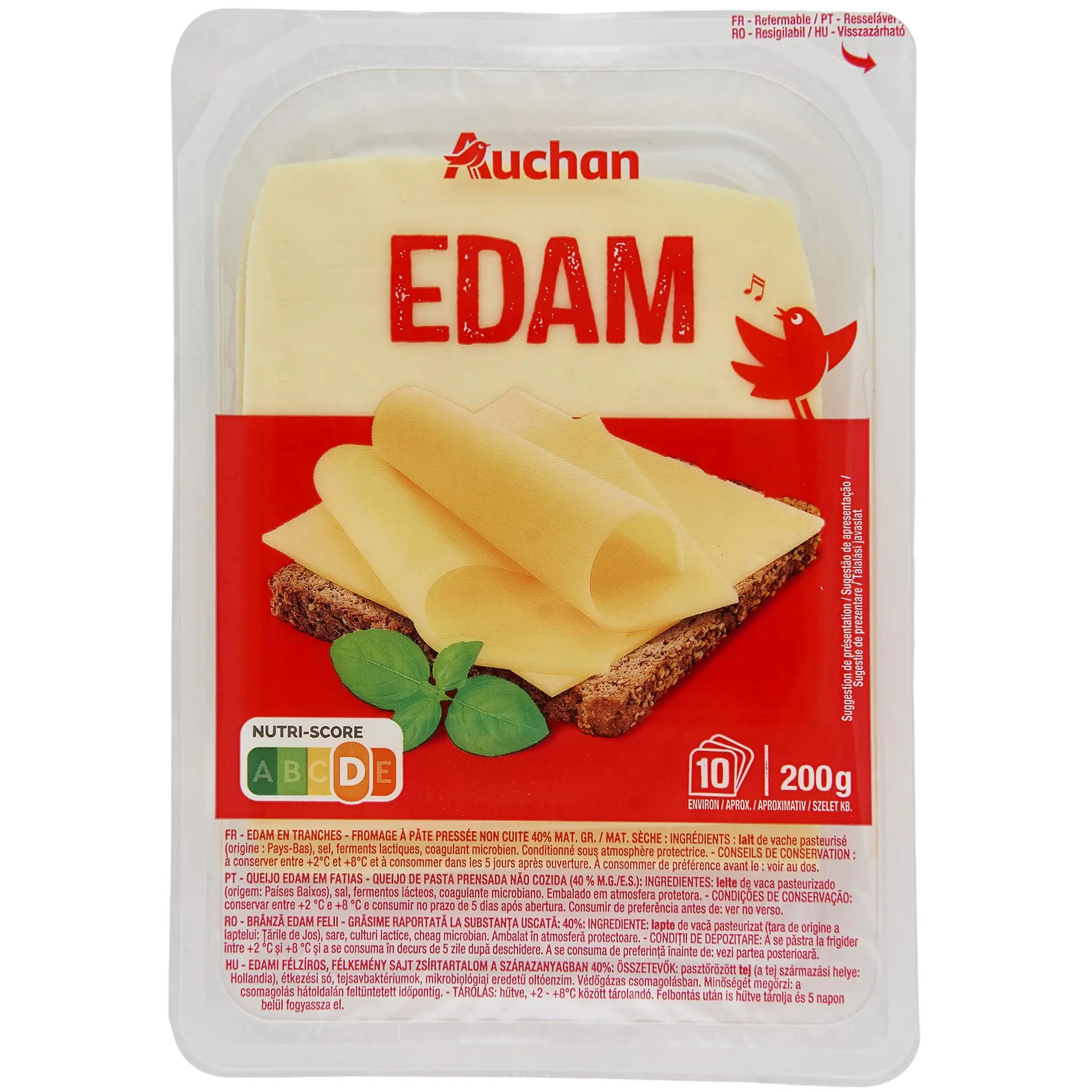 AUCHAN Edam en tranche