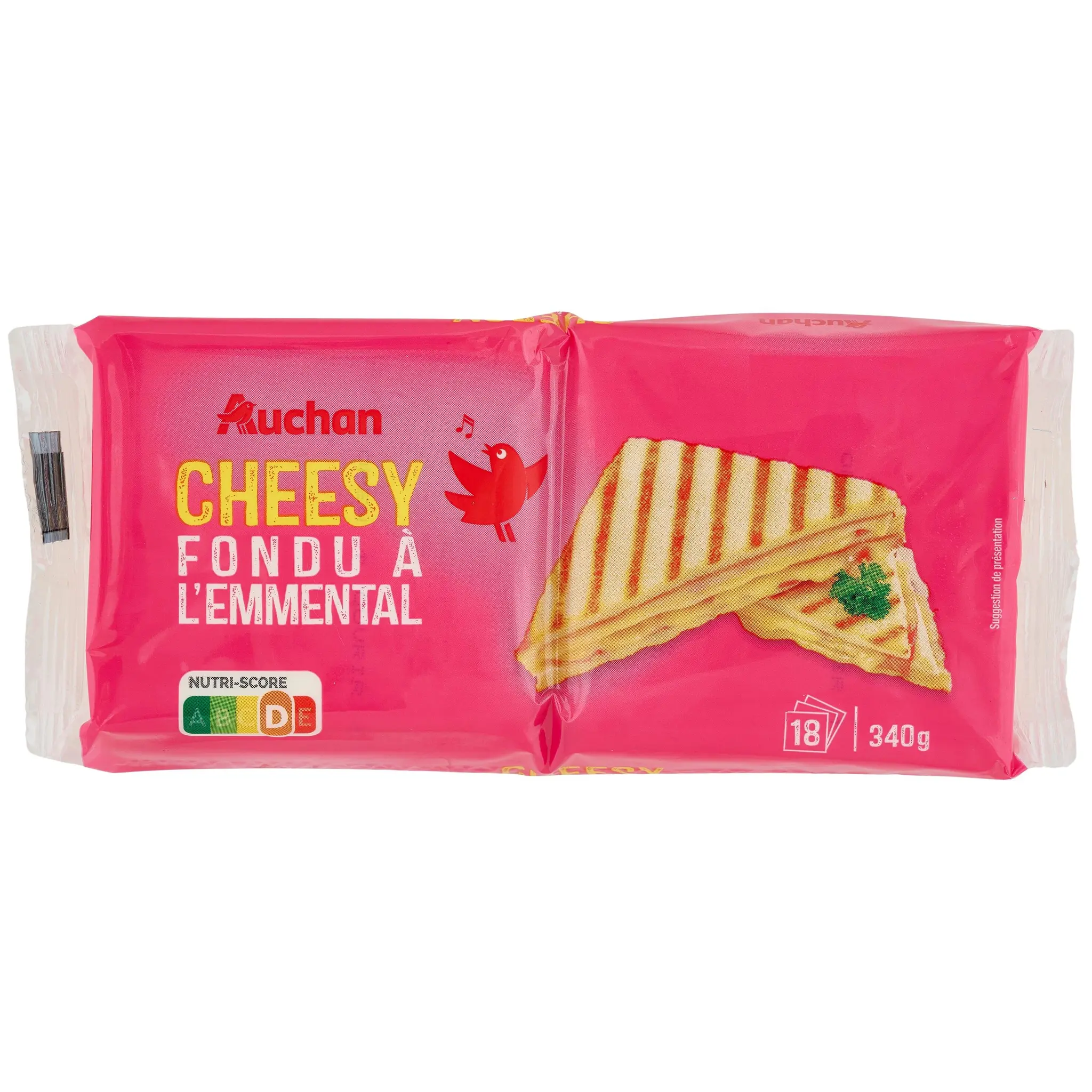 AUCHAN Cheeesy fondu à l'emmental en tranche x18