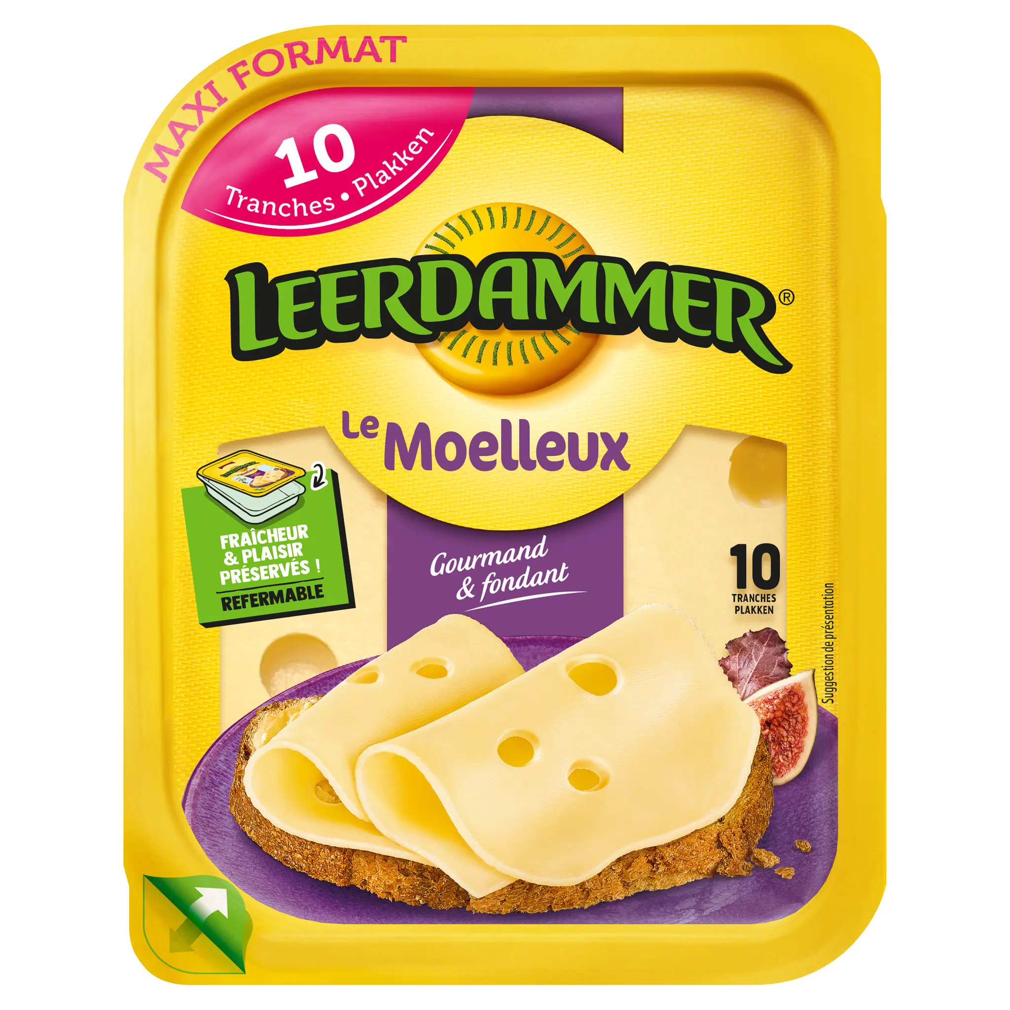 LEERDAMMER Le Moelleux Fromage nature en tranche