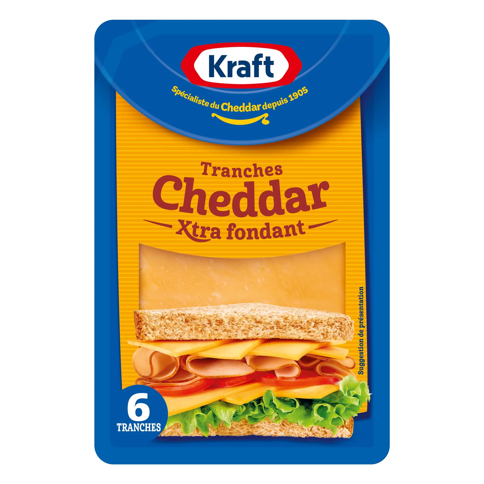 KRAFT Cheddar en tranches au lait pasteurisé
