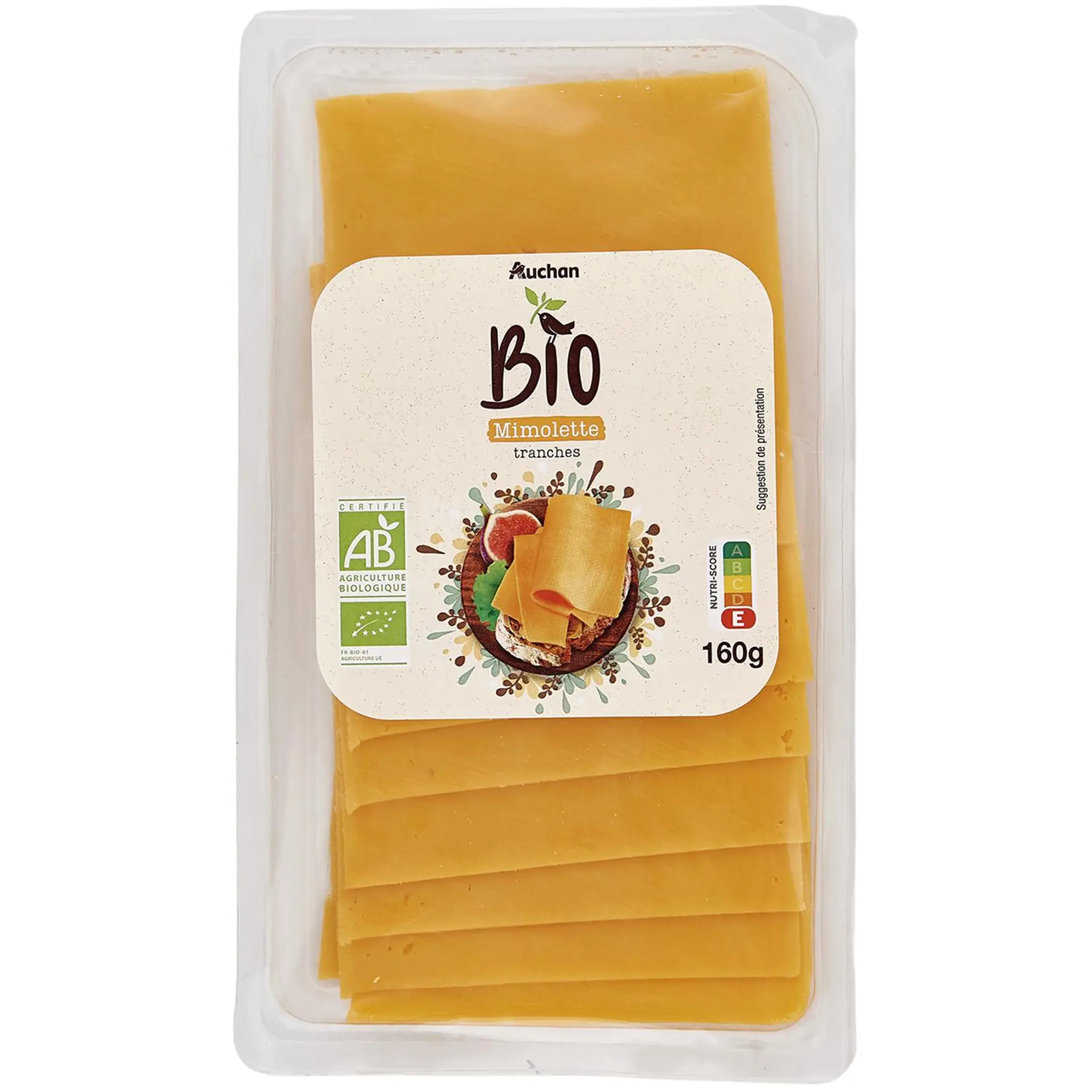 AUCHAN BIO Mimolette en tranche