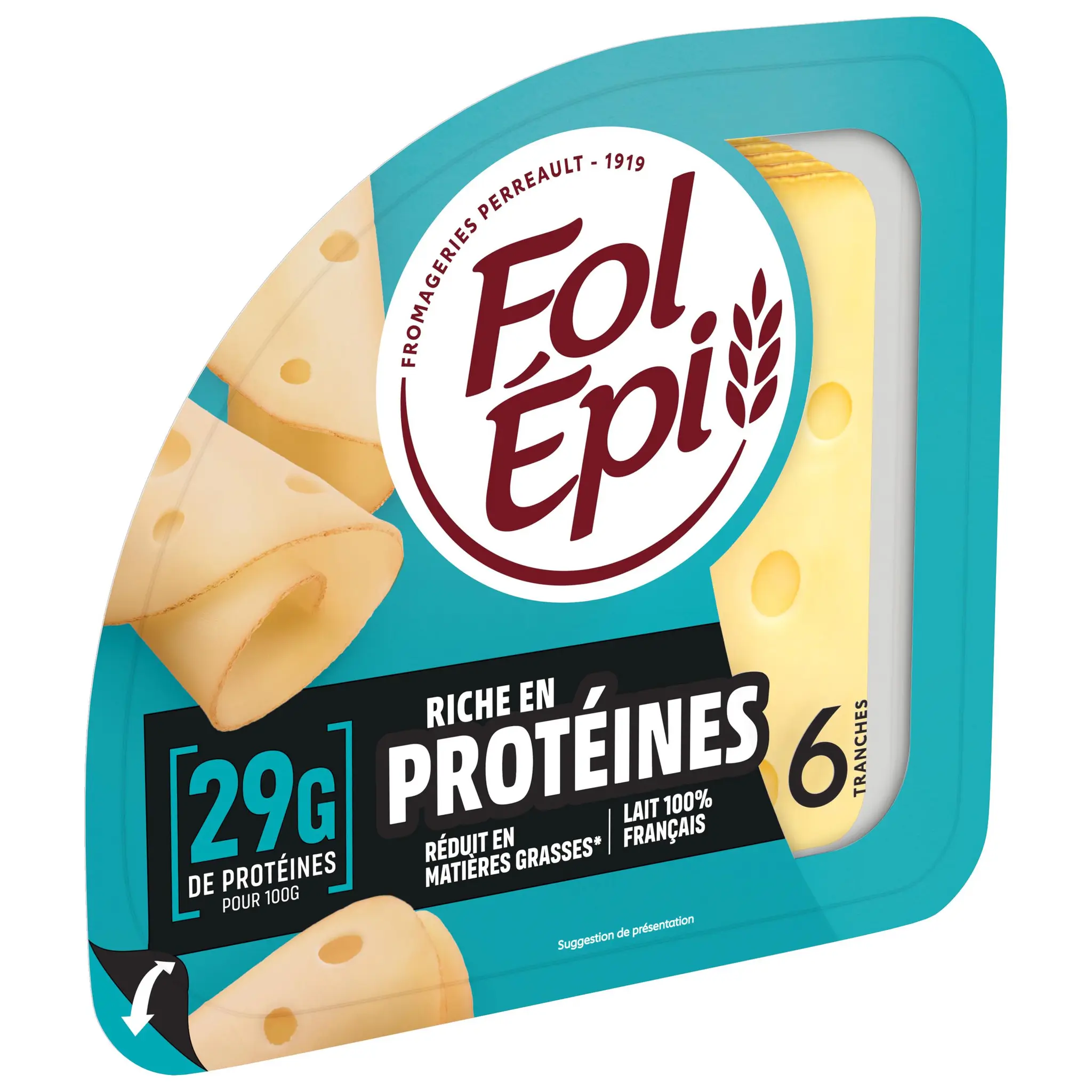 FOL EPI Fromage en tranches riche en protéines au lait pasteurisé