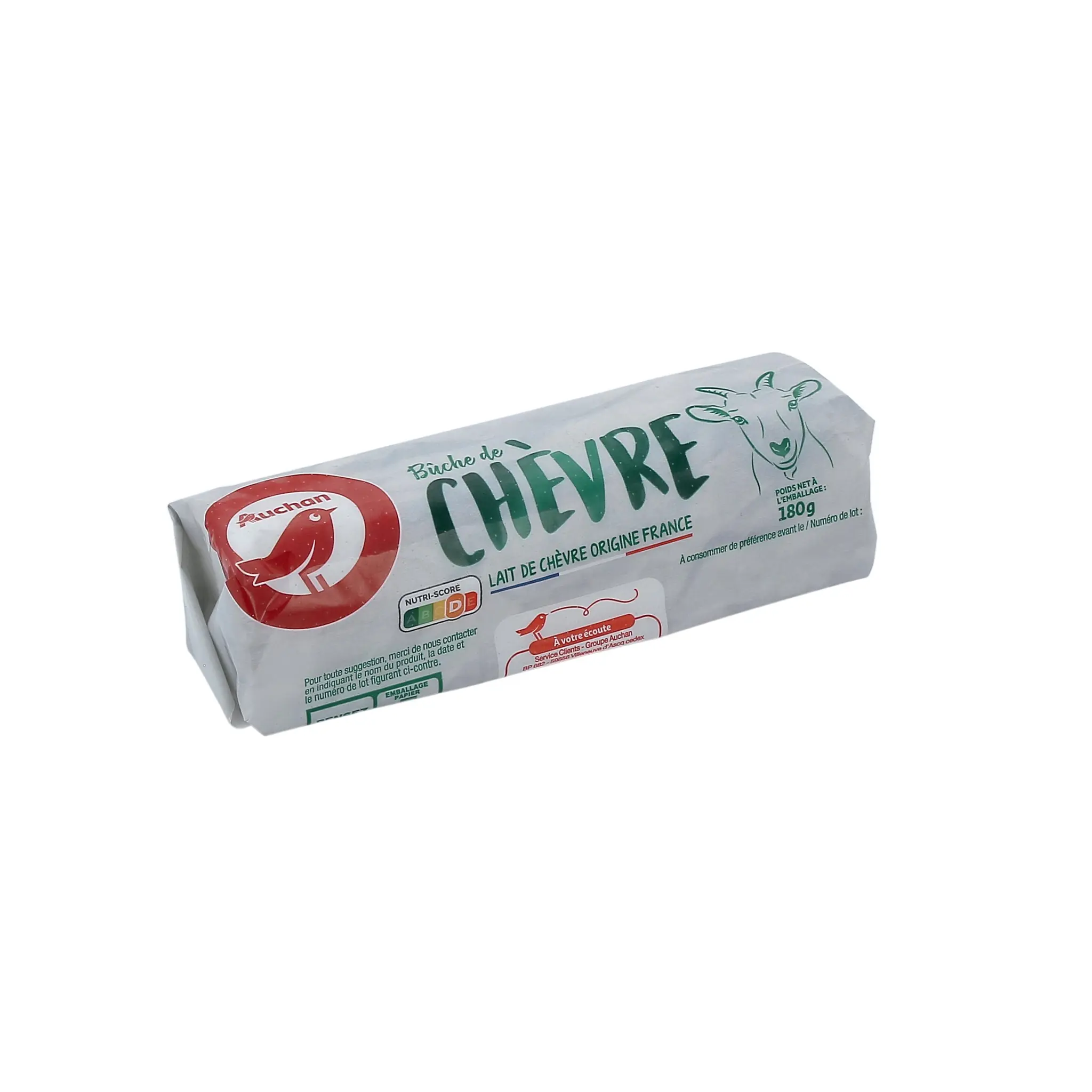 AUCHAN Bûche de chèvre fondante