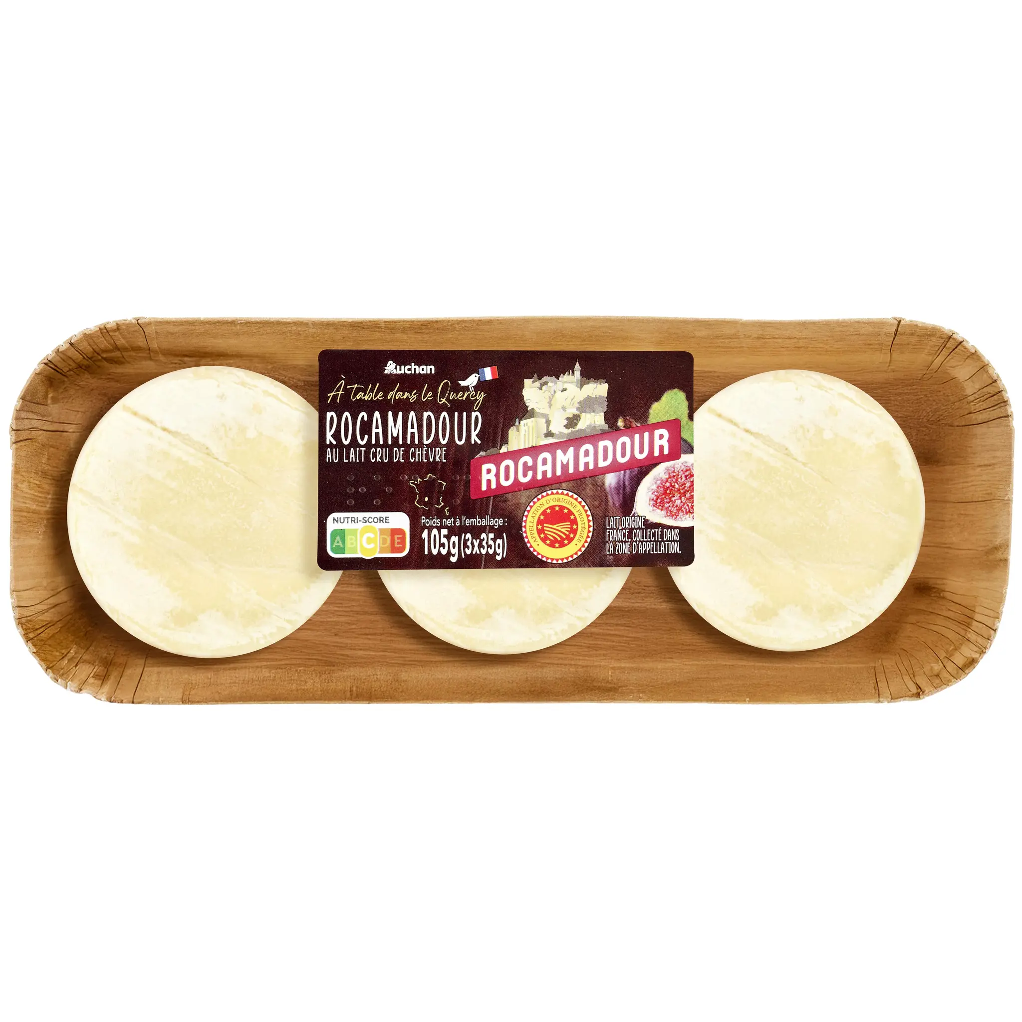 AUCHAN TERROIR Rocamadour au lait cru AOP