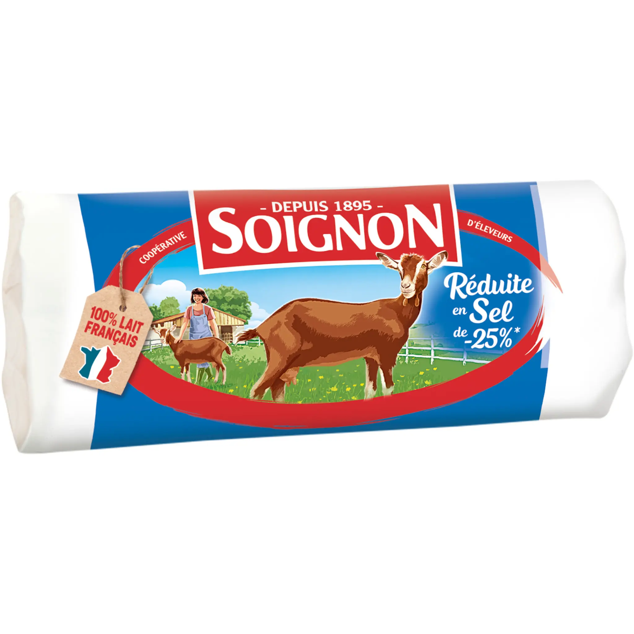 SOIGNON La bûche de chèvre réduite en sel 25%