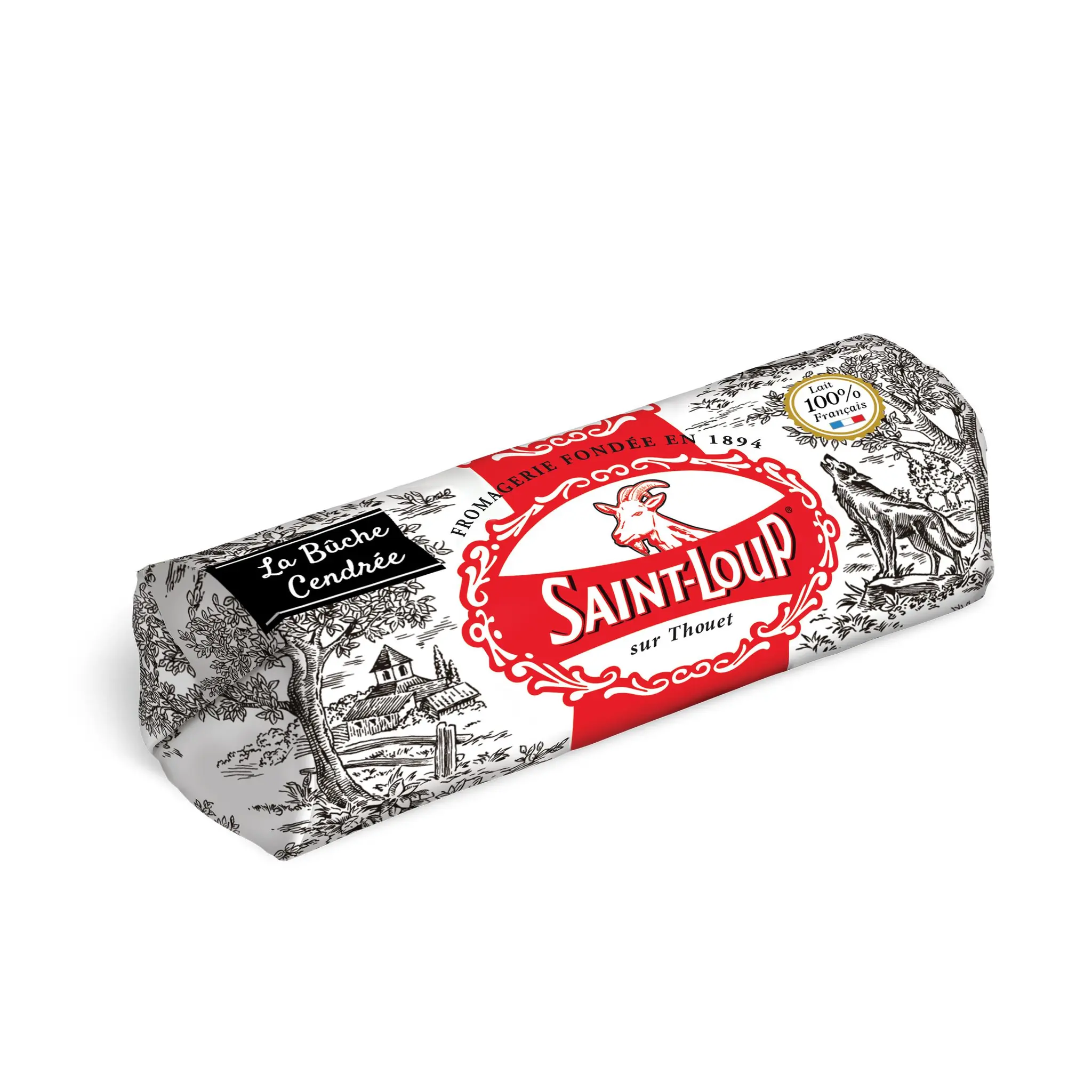 SAINT-LOUP Bûche chèvre cendrée