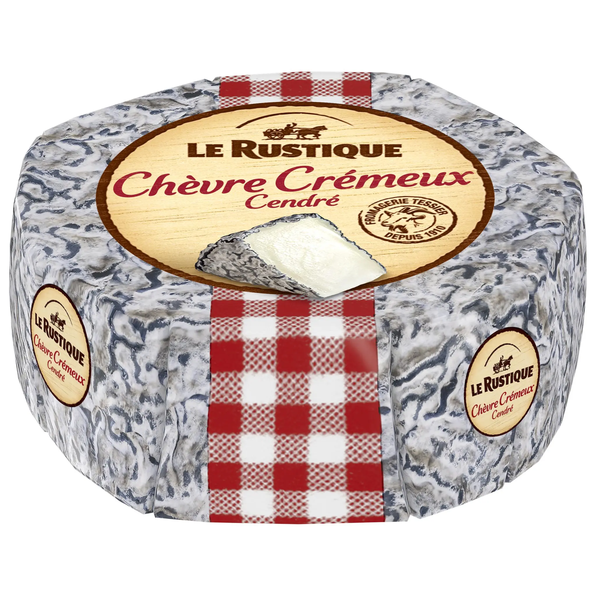 LE RUSTIQUE Chèvre cendré crémeux au lait pasteurisé