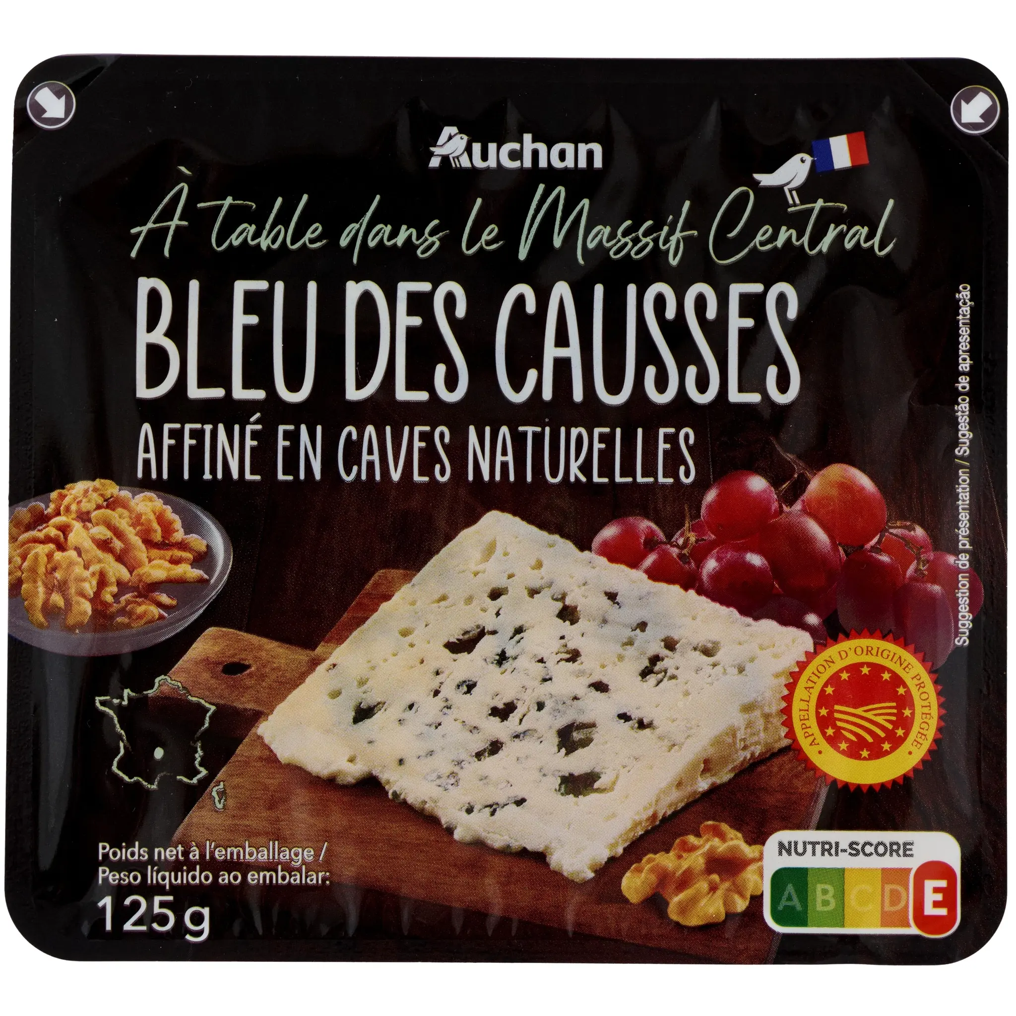AUCHAN TERROIR Bleu des Causses affiné en caves naturelles AOP