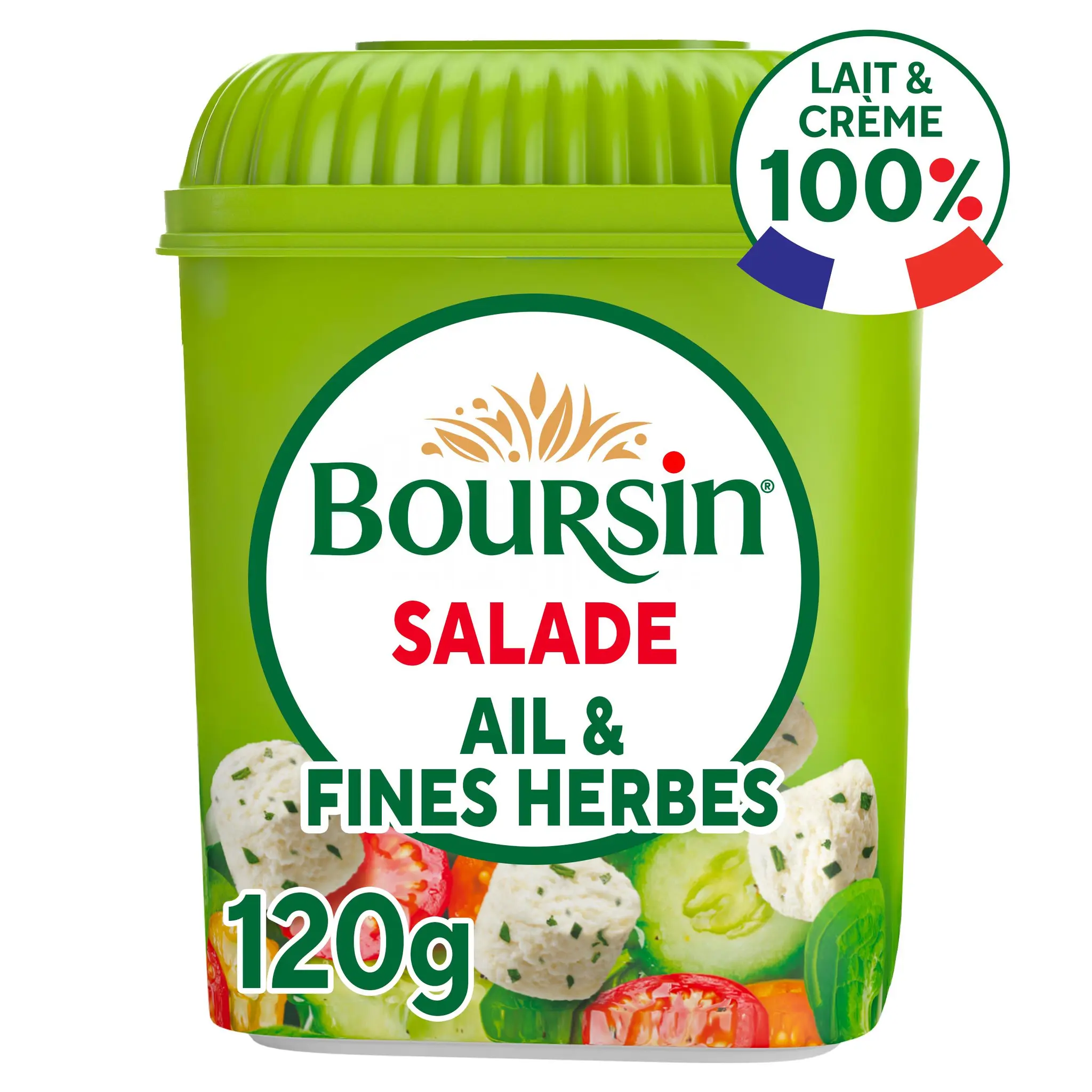 BOURSIN Salade & Apéritif Dés de fromage ail et fines herbes