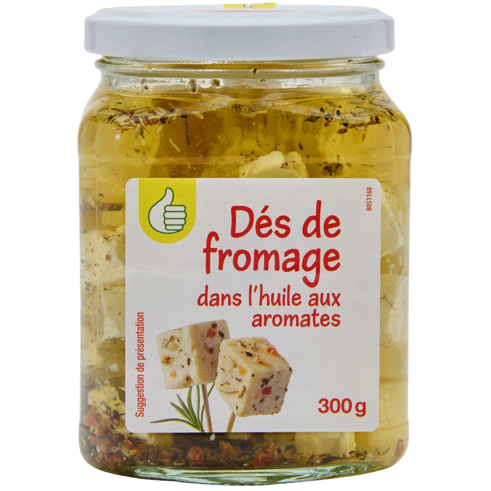 POUCE Dés de Fromage Dans L'huile