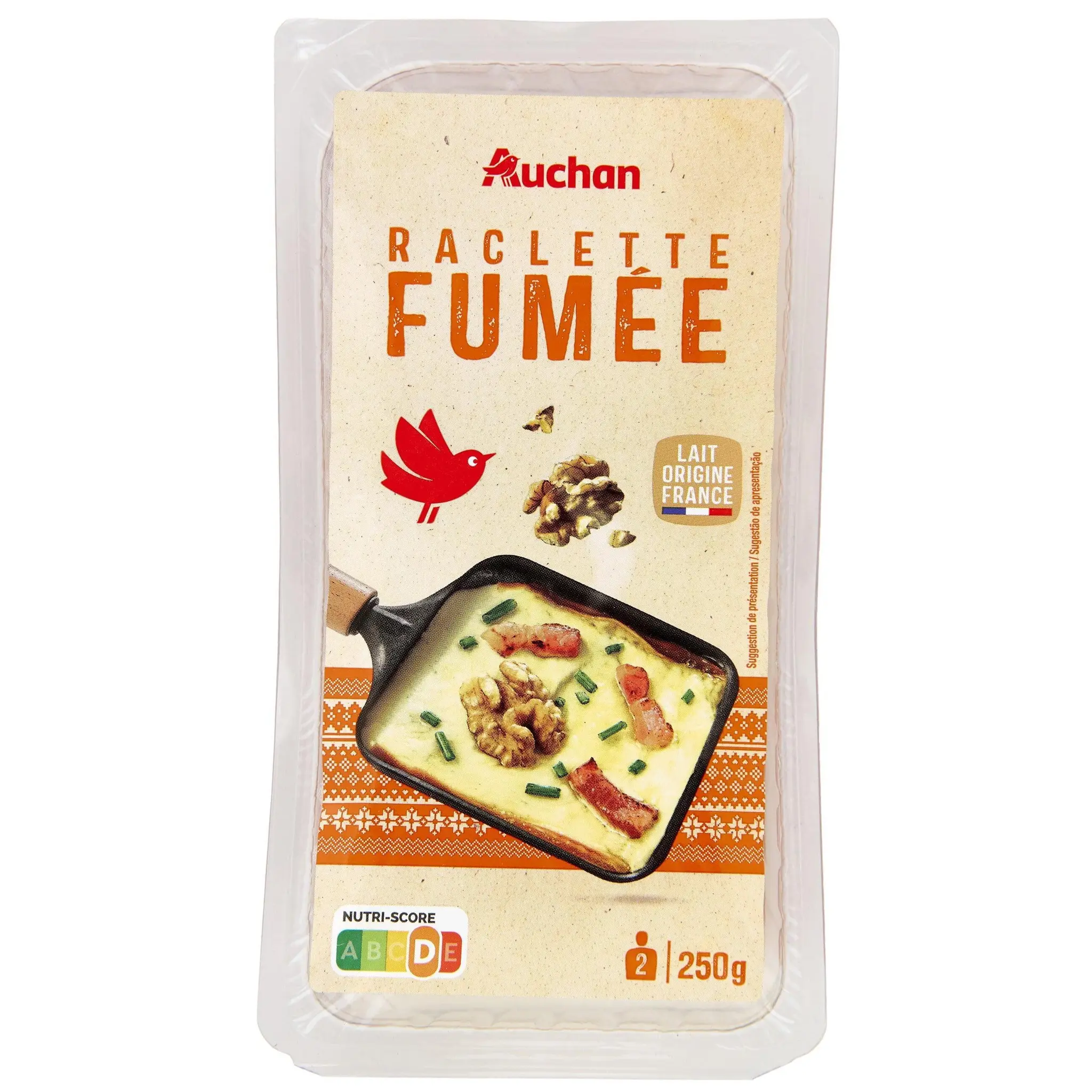 AUCHAN Fromage à raclette fumé