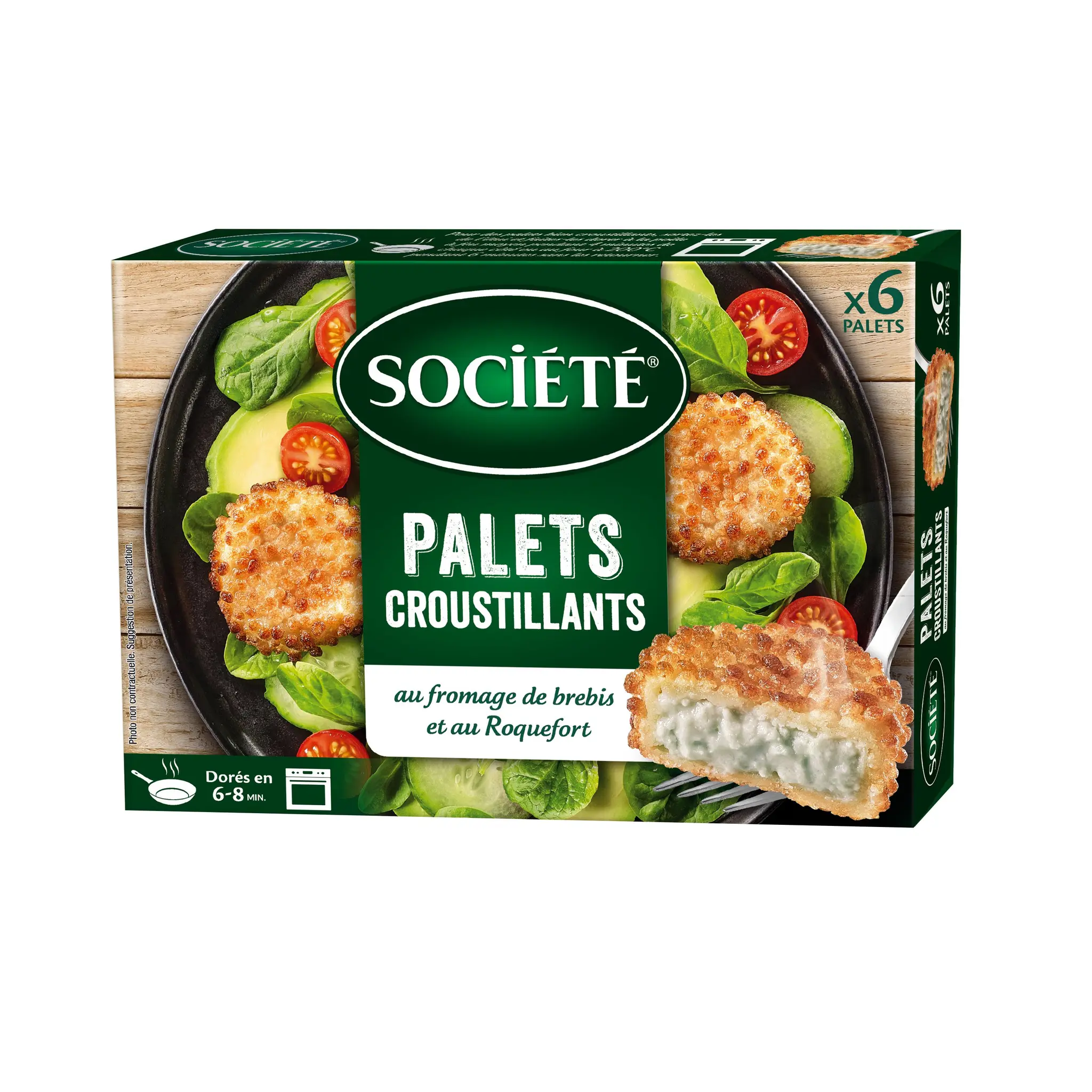 SOCIETE Palets croustillants au fromage de brebis et au roquefort