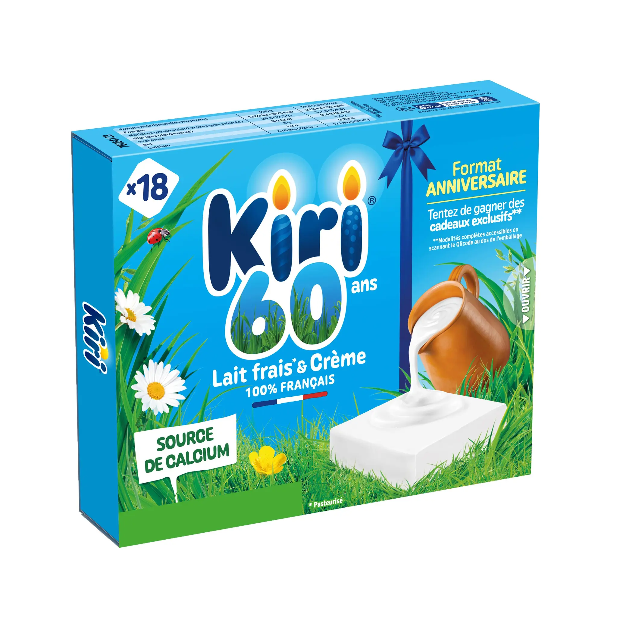 KIRI Fromage fondu au lait frais et crème onctueuse