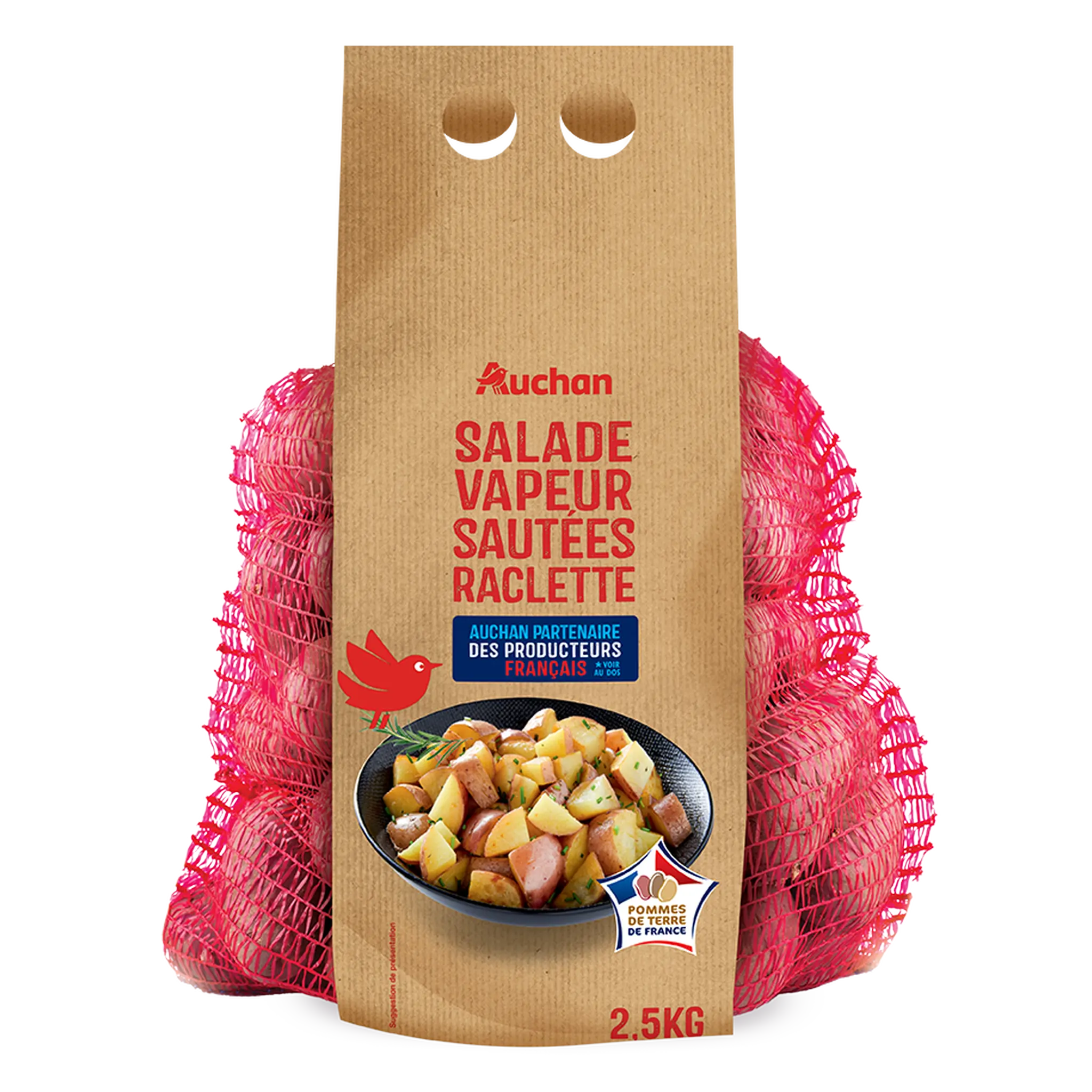 AUCHAN Pommes de terre rouges de consommation à chair ferme salade vapeur sautées raclette