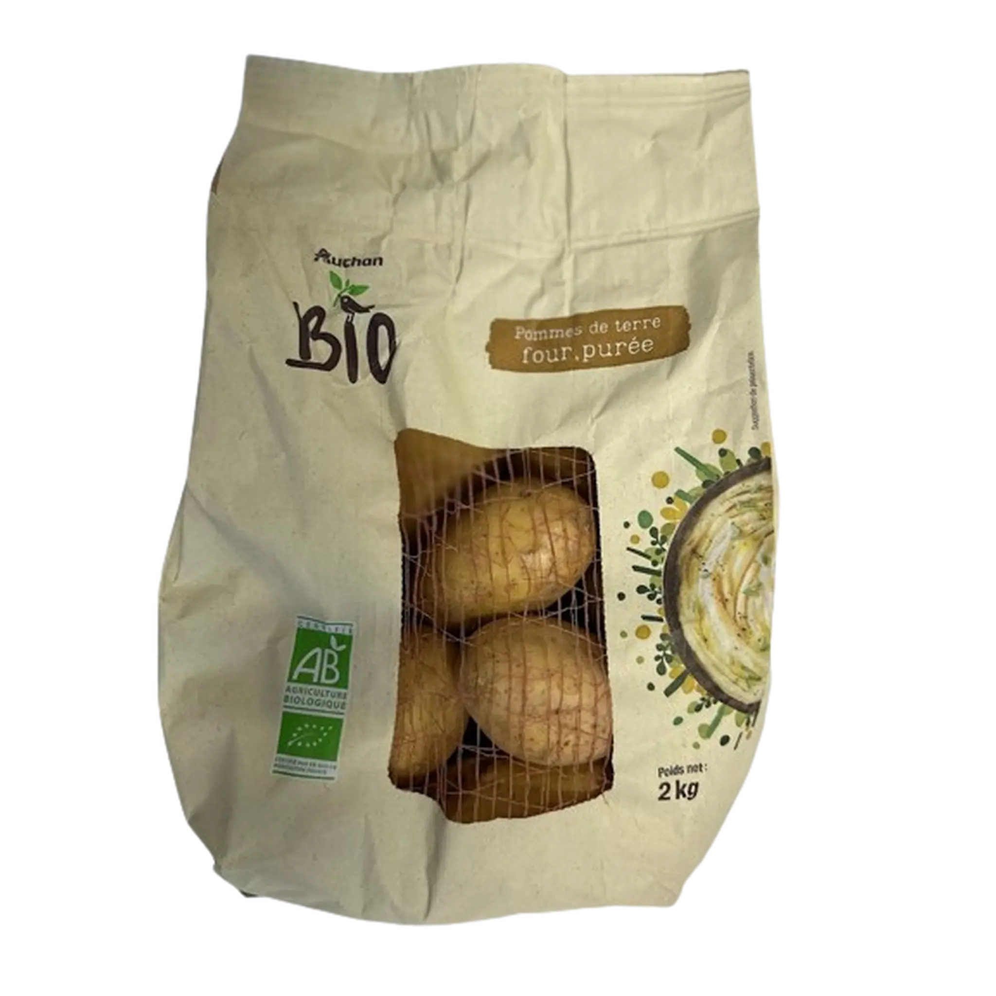 AUCHAN BIO Pommes de terre frites purée potage