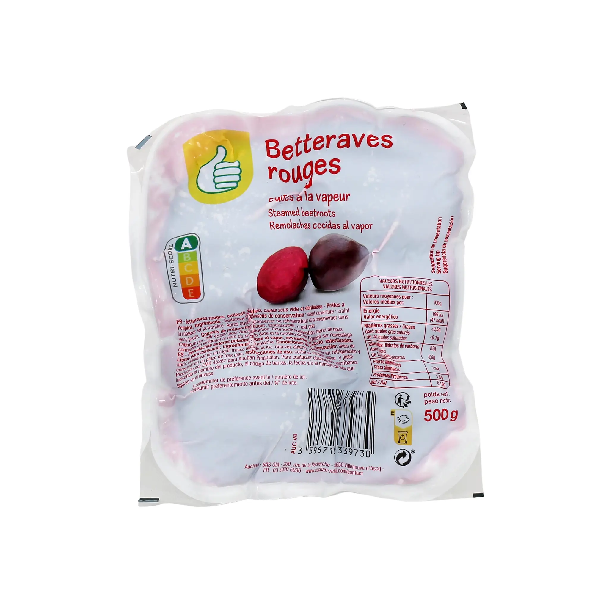 POUCE Betteraves rouges entières cuites