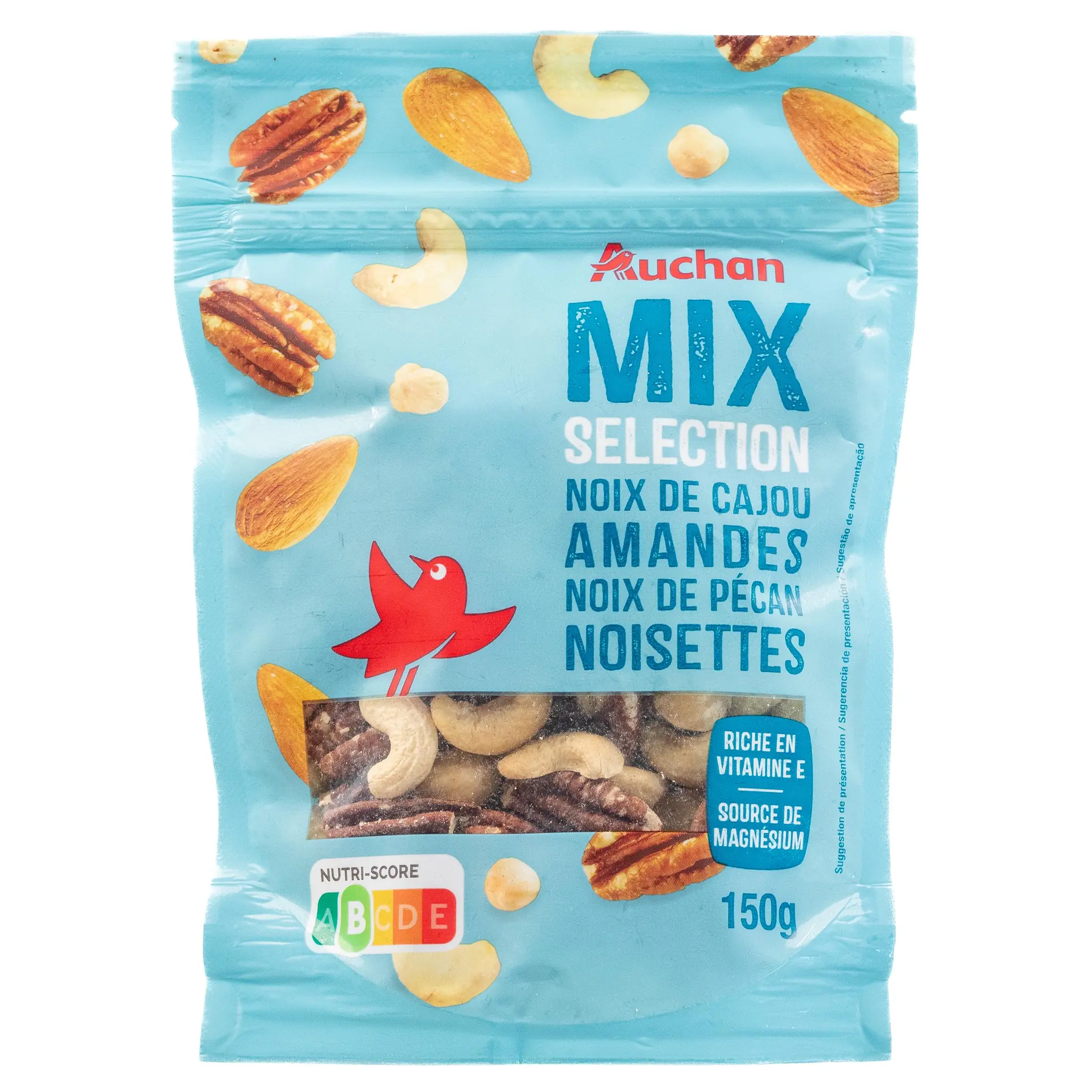 AUCHAN Mix sélection noix de cajou amandes noix de pécan noisettes