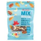 AUCHAN Mix sélection noix de cajou amandes noix de pécan noisettes