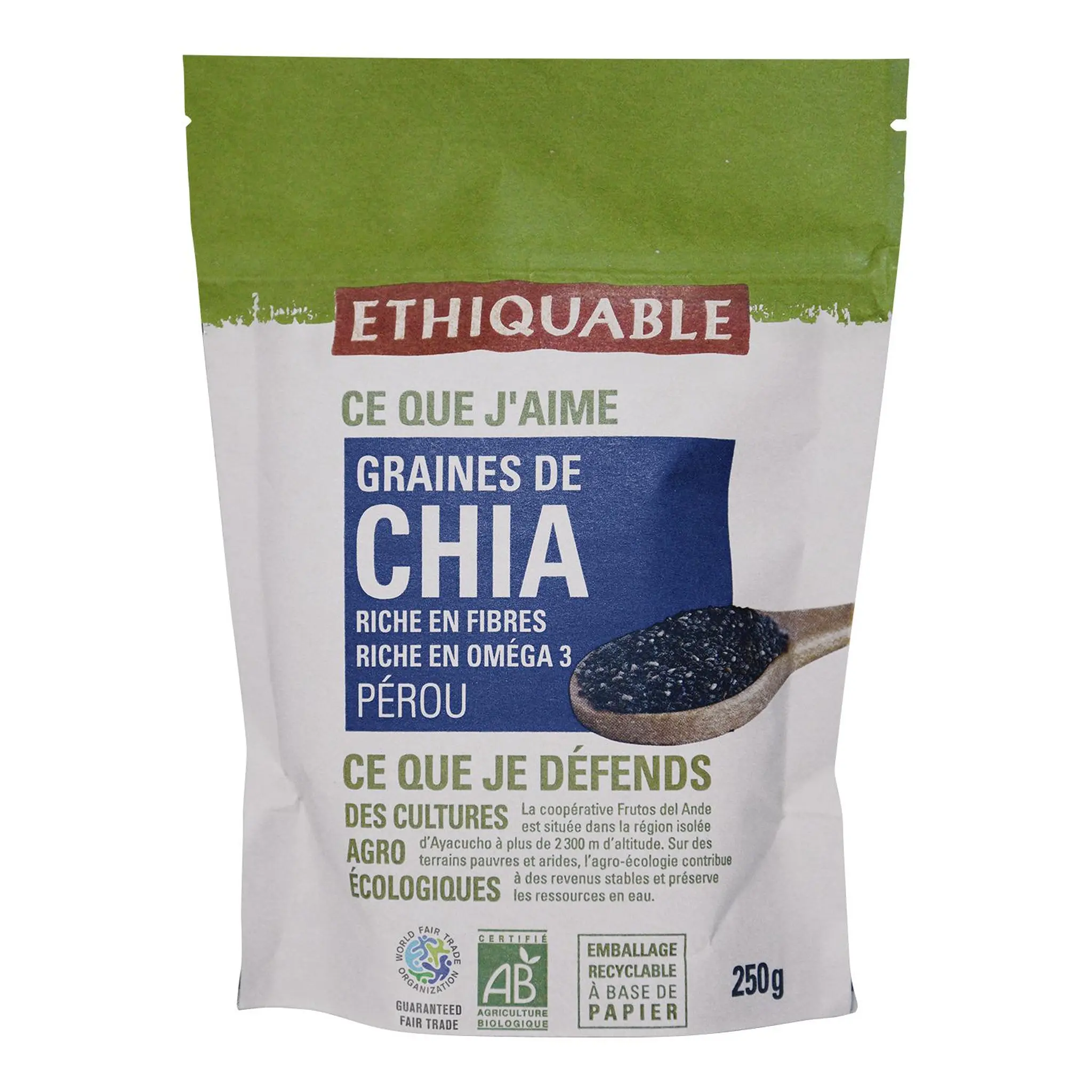 ETHIQUABLE Graines de chia bio Pérou