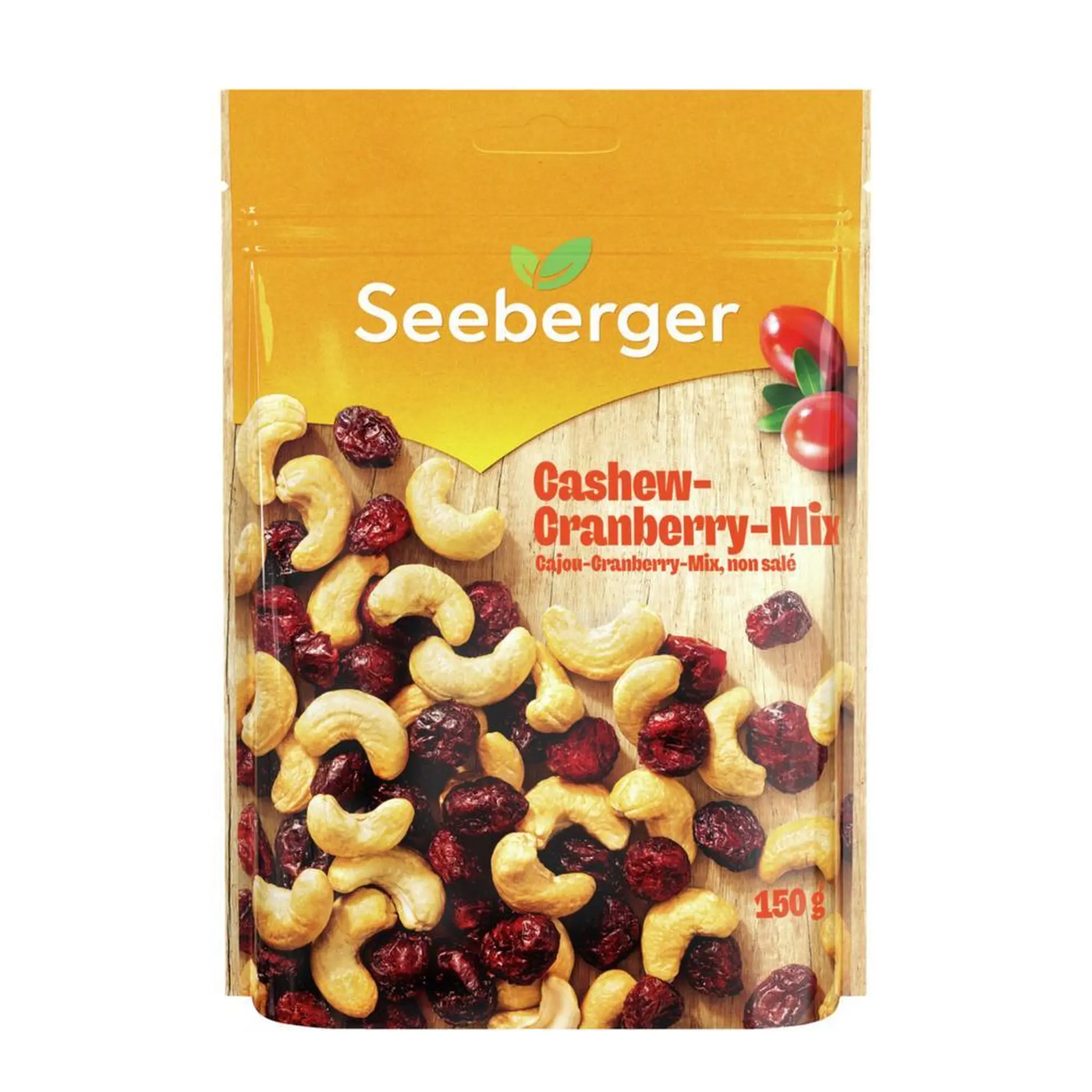 SEEBERGER Cajou-cramberry-mix, non salée