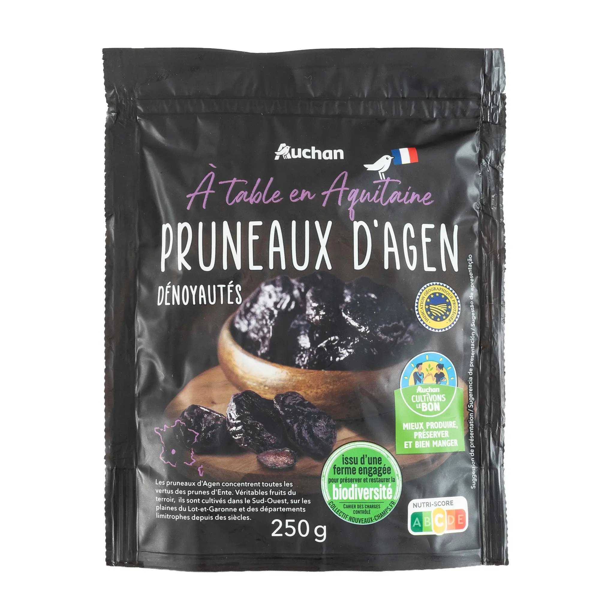 AUCHAN TERROIR CULTIVONS LE BON Pruneaux d'Agen dénoyautés