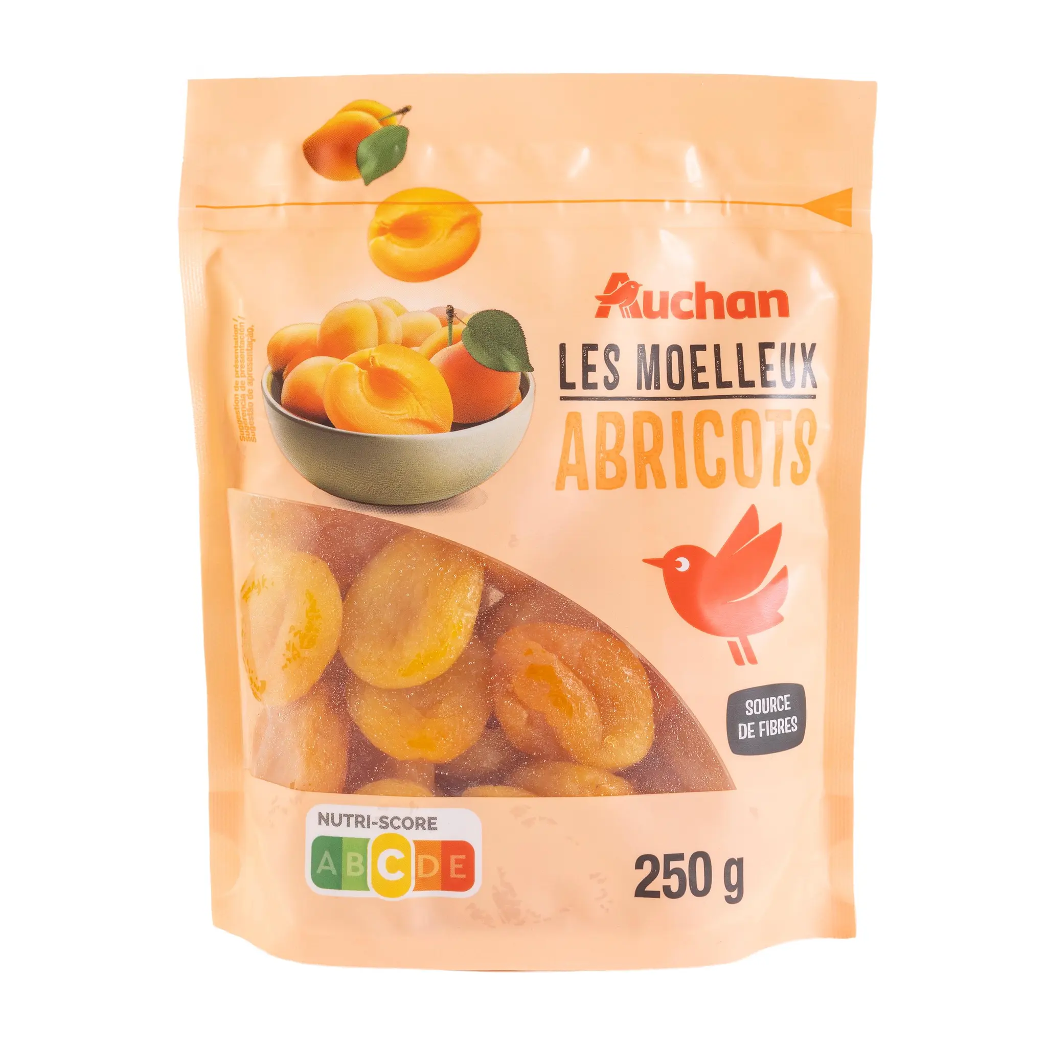 AUCHAN Abricots moelleux dénoyautés