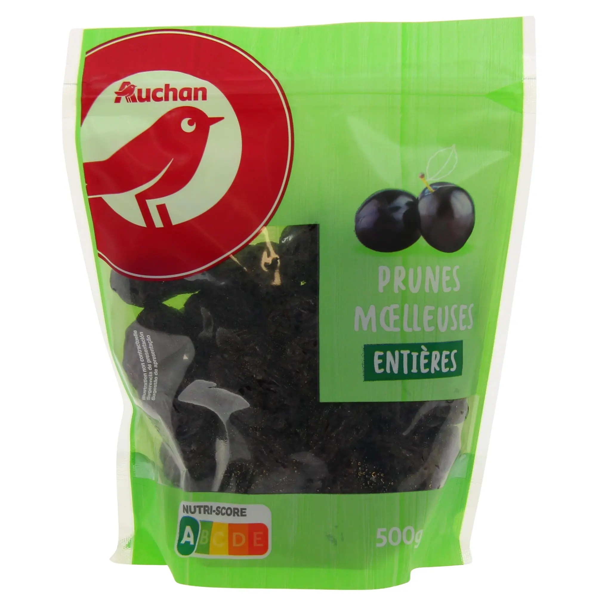 AUCHAN Prunes moelleuses entières