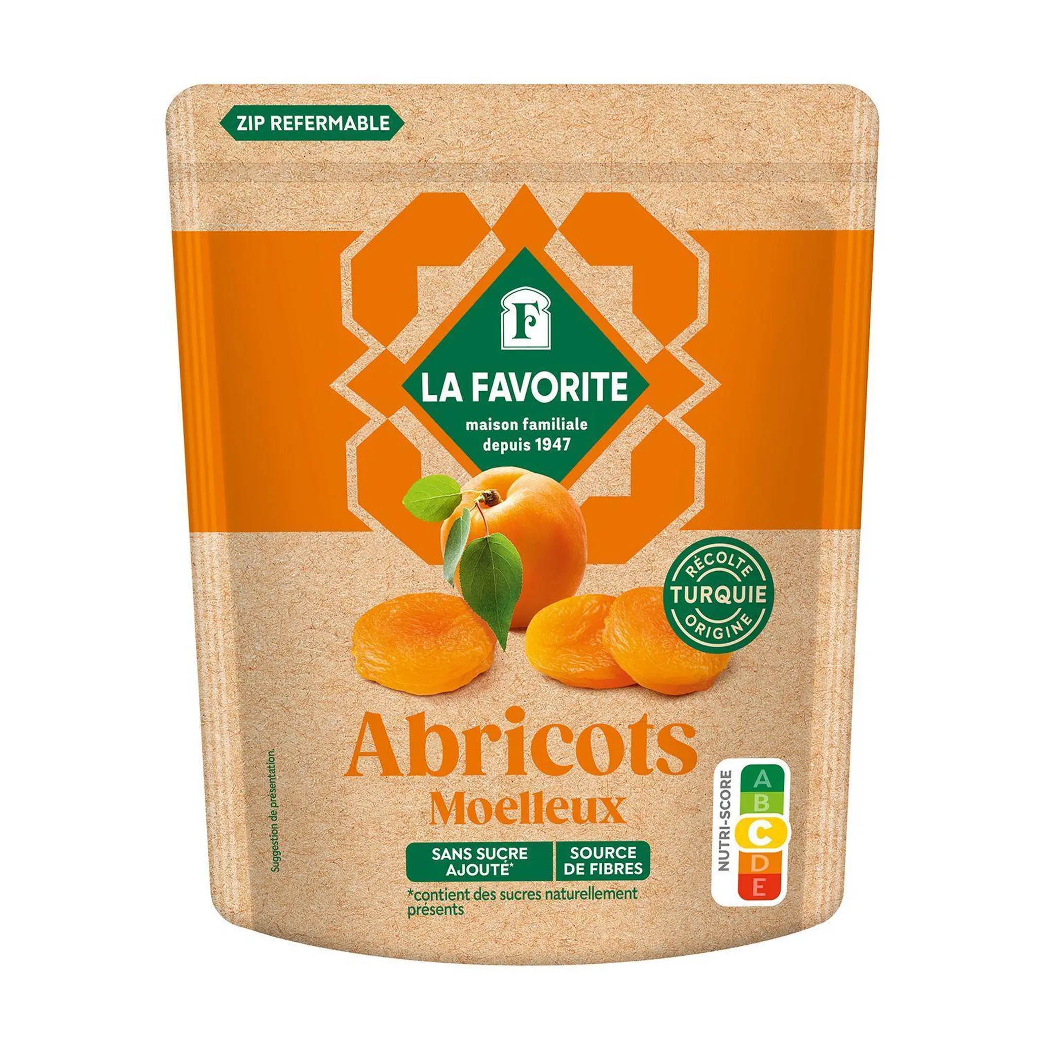 LA FAVORITE Abricots moelleux et fondants cultivés en Turquie sans sucres ajoutés