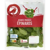 AUCHAN Jeunes pousses d'épinards