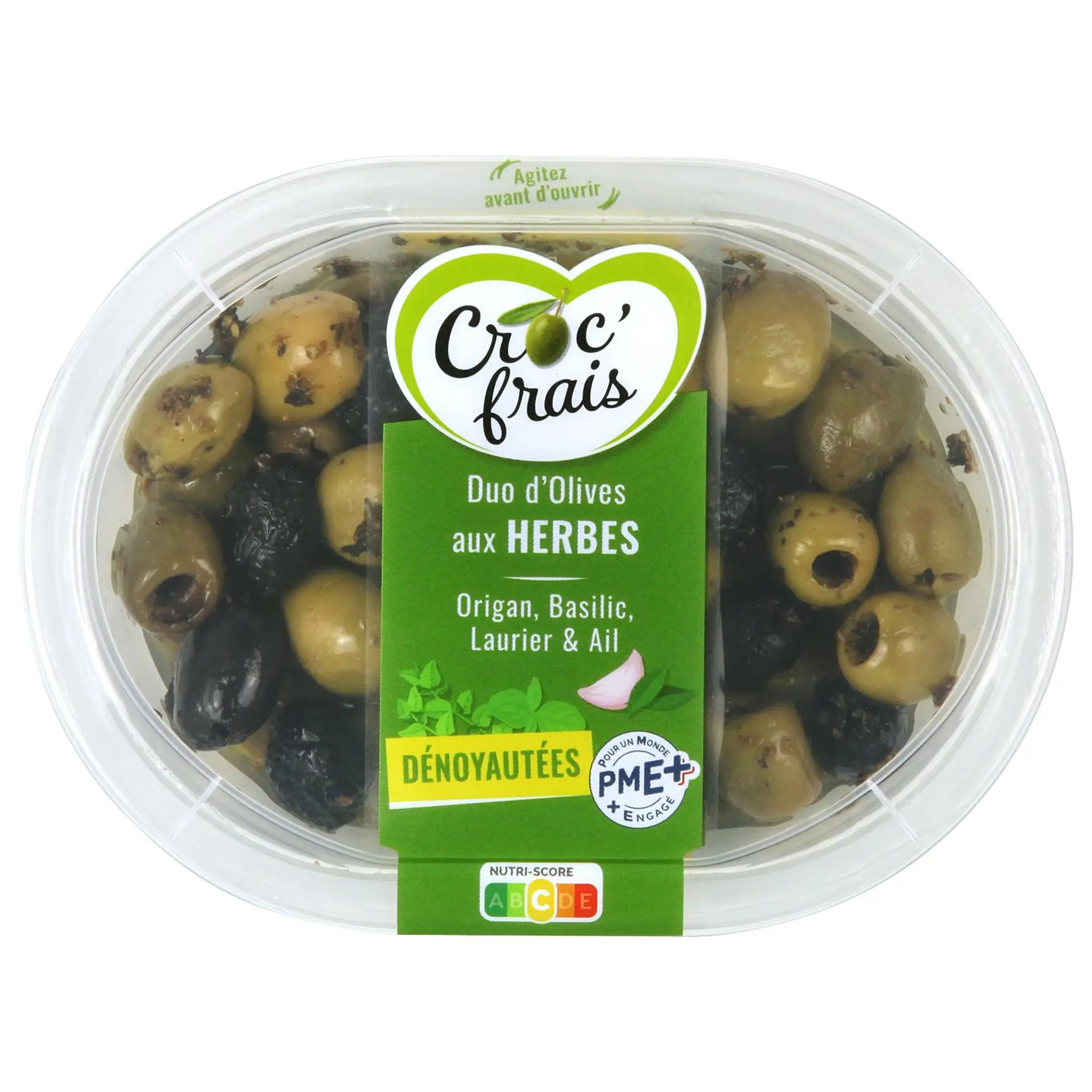 CROC'FRAIS Duo d'olives aux herbes dénoyautées