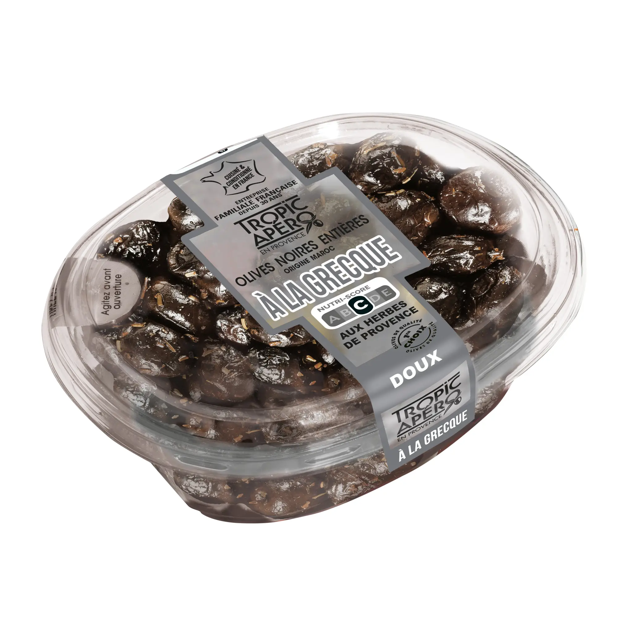 TROPIC APERO Olives noires entière du Maroc à la grecque