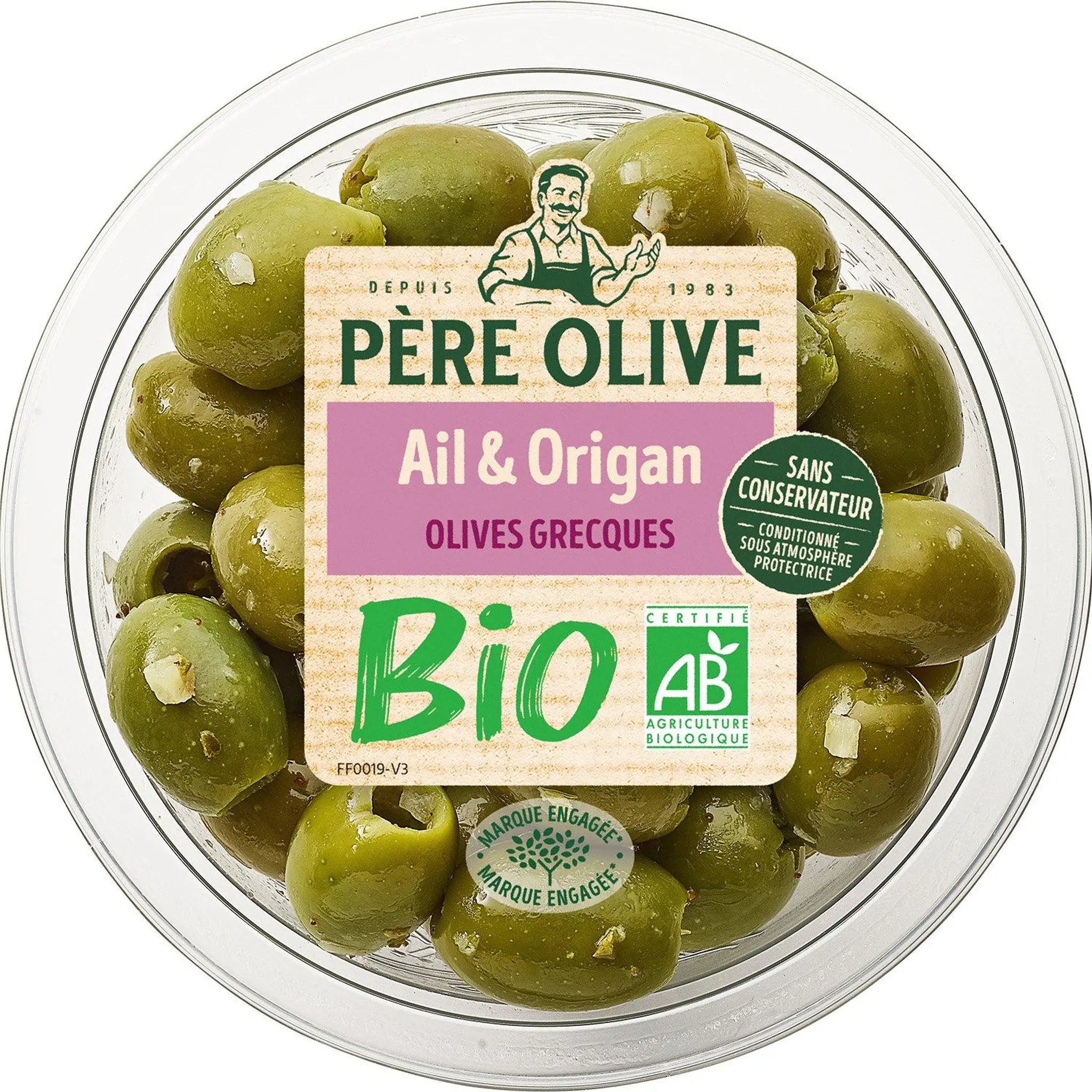 PÈRE OLIVE Olives vertes grecques bio